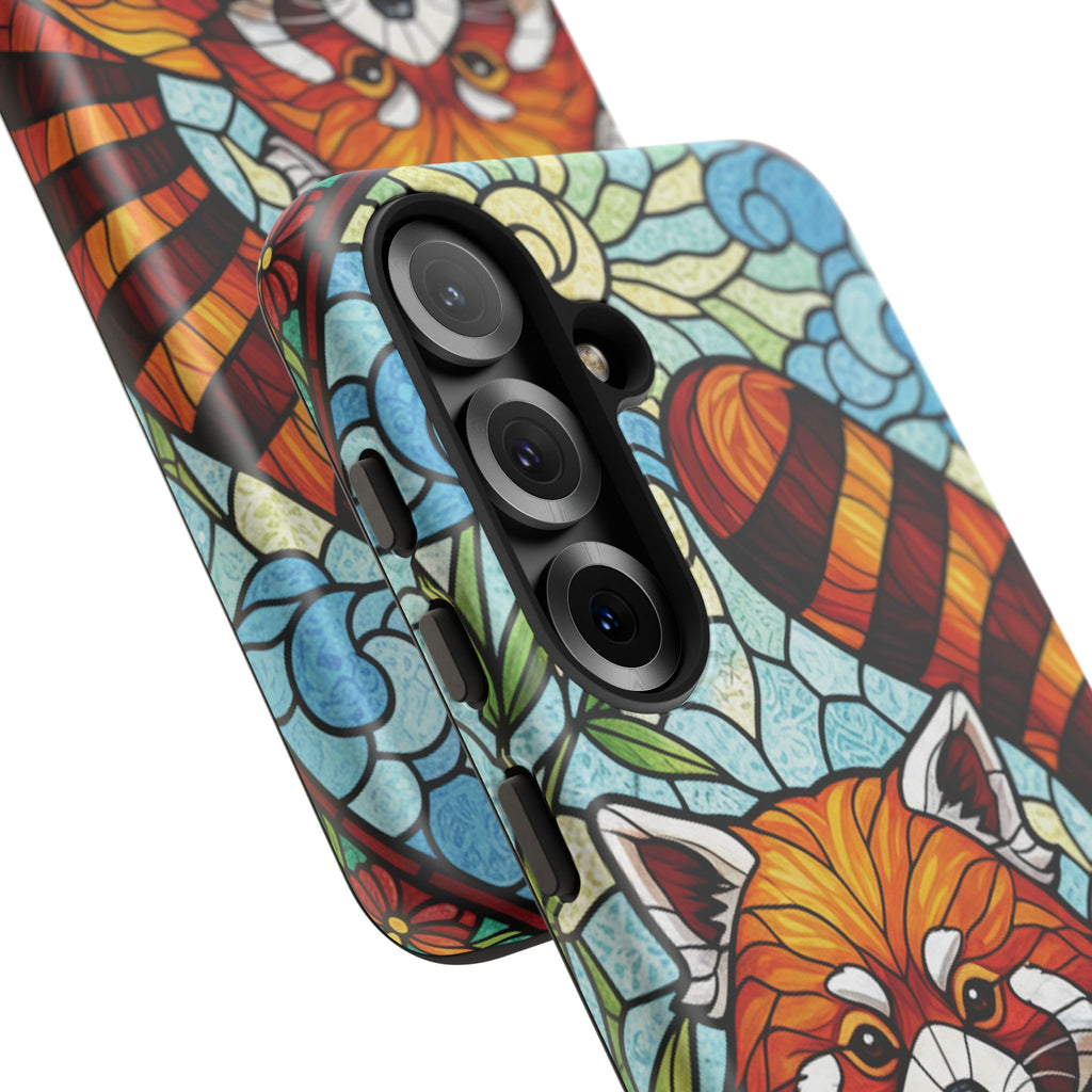 Red Panda Stained Glass Phone Case | Samsung iPhone Pixel