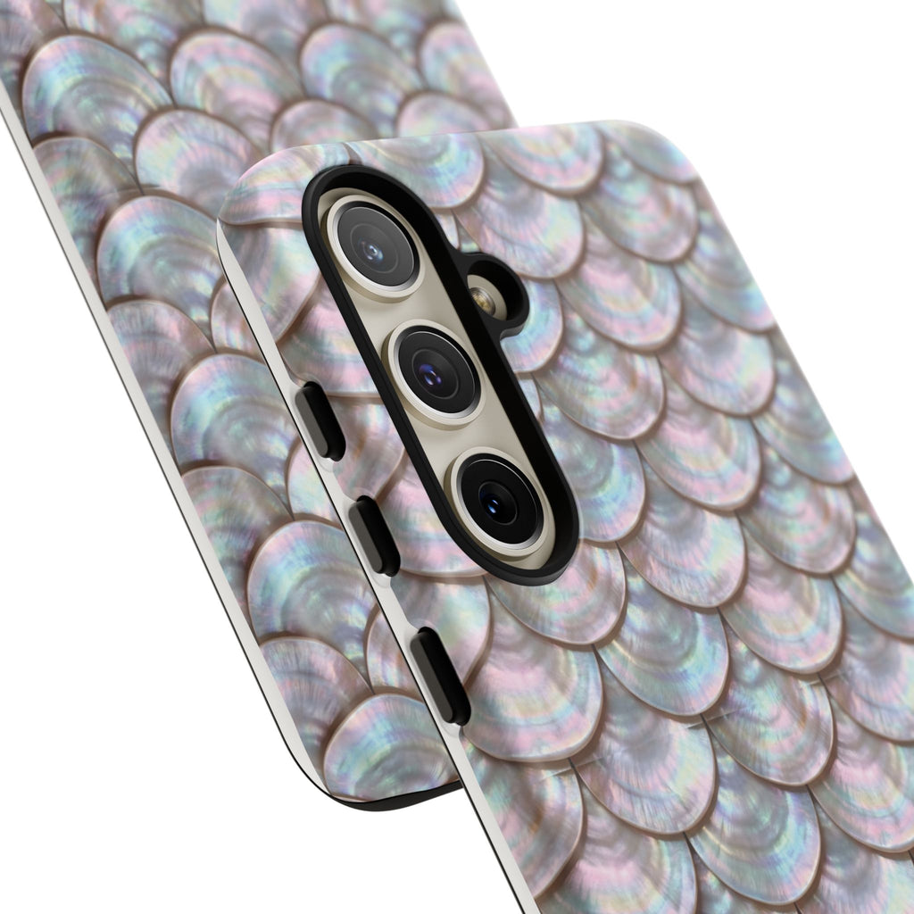 Mother of Pearl Scallop Scale Phone Case — Luxury Galaxy iPhone & Pixel