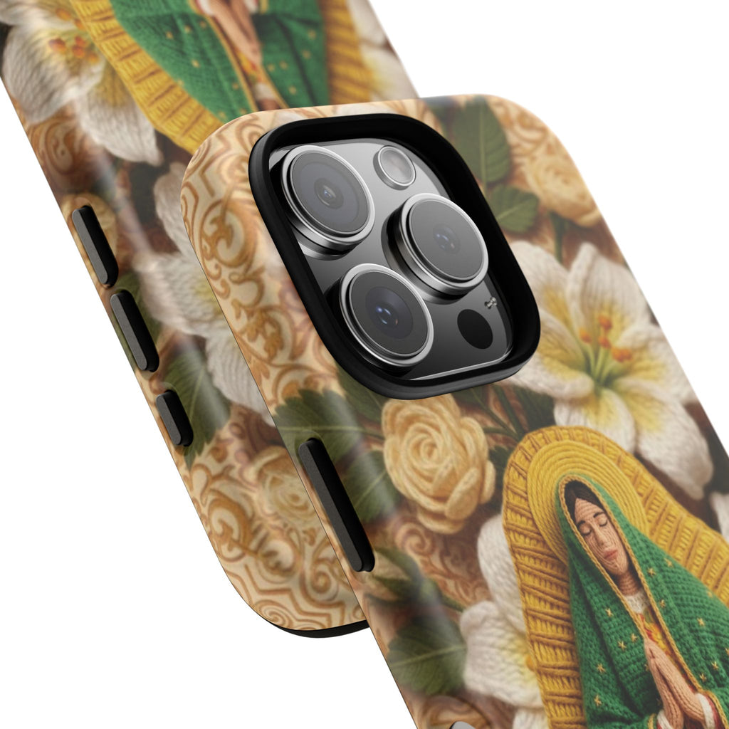 Sacred Our Lady of Guadalupe Virgin Mary Devotional Phone Case iPhone Samsung Galaxy Google Pixel Religious Textured Art Cover Gift