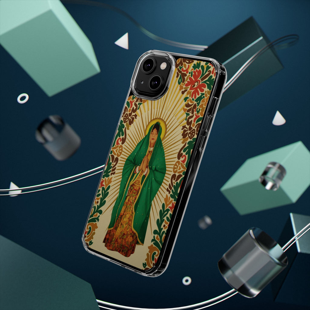 Virgin of Guadalupe Phone Case — Cut-Paper Style Religious Christian iPhone Samsung Pixel