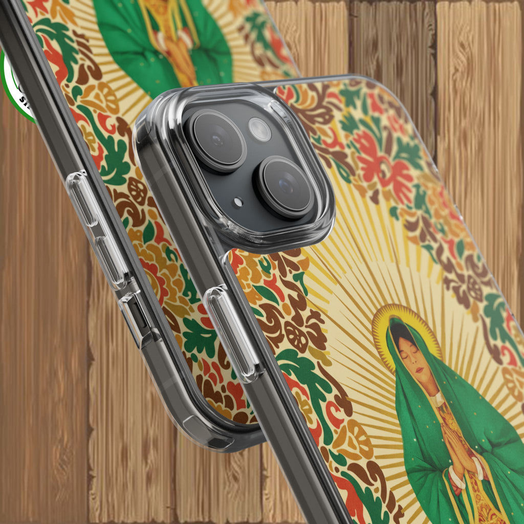 Virgin of Guadalupe Phone Case — Cut-Paper Style Religious Christian iPhone Samsung Pixel