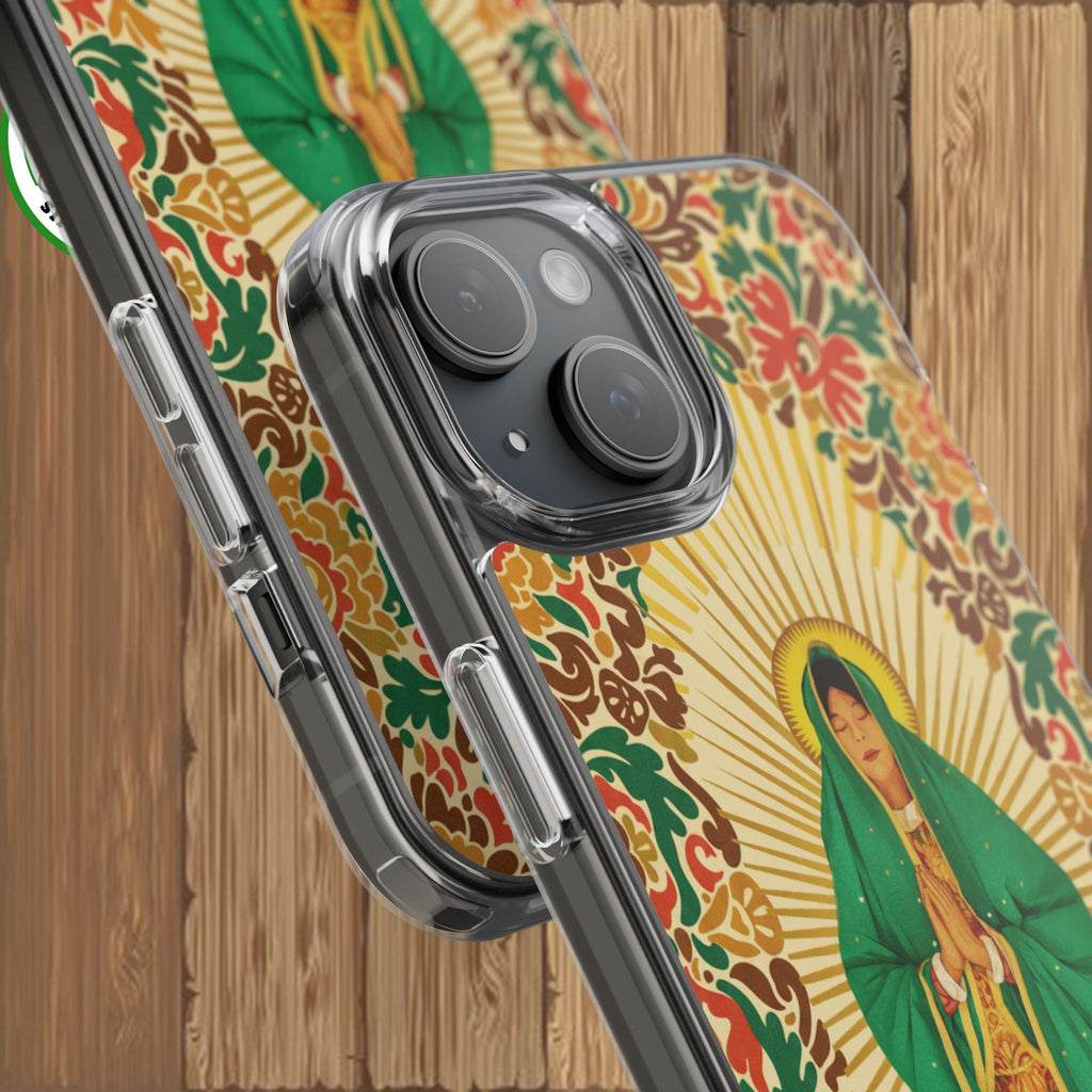 Virgin of Guadalupe Phone Case — Cut-Paper Style Religious Christian iPhone Samsung Pixel