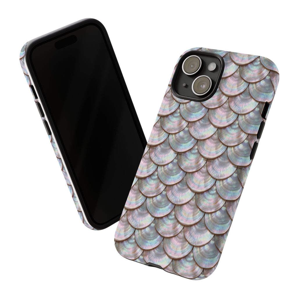 Mother of Pearl Scallop Scale Phone Case — Luxury Galaxy iPhone & Pixel