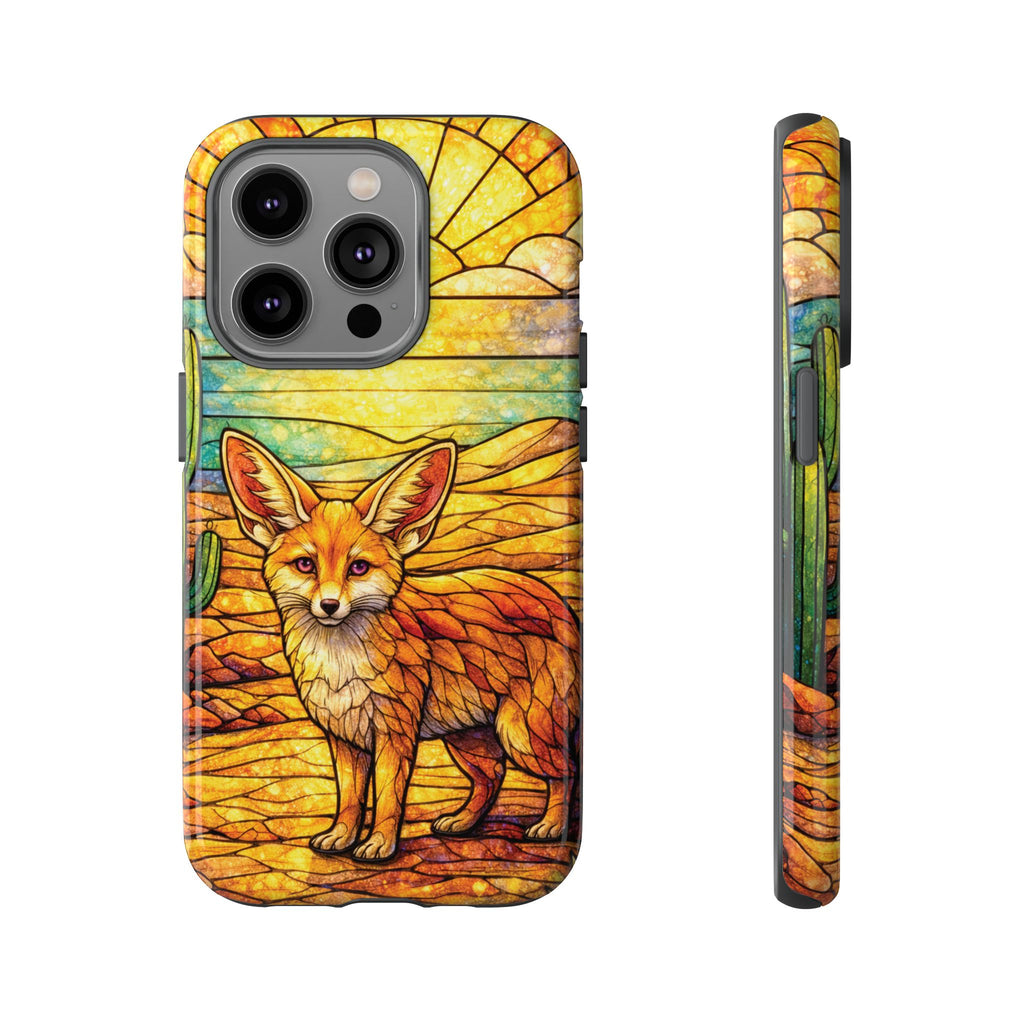 Desert Fox Stained Glass Phone Case — Galaxy & iPhone Pixel Compatible