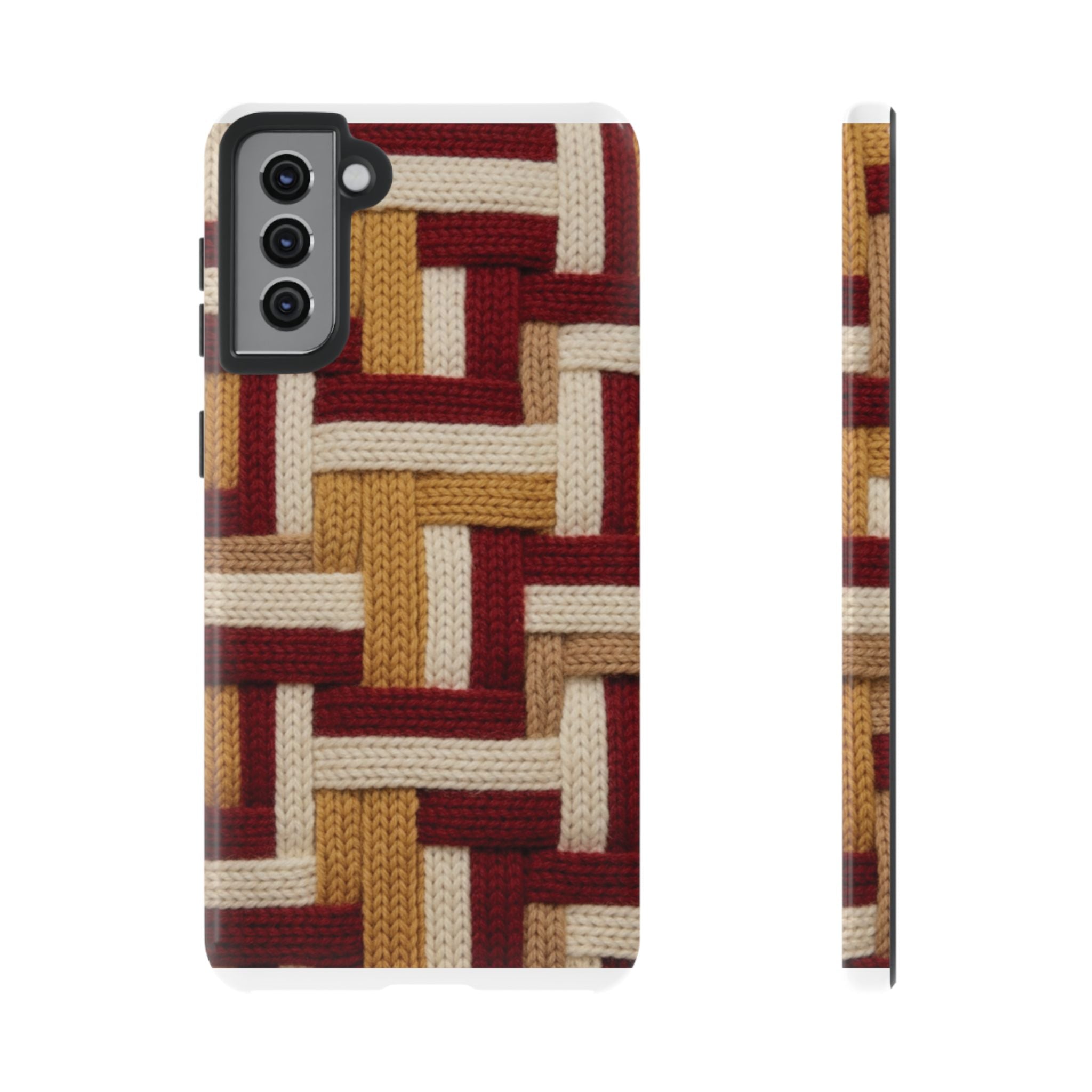 Yarn Pattern Phone Case Cozy Knit Texture Smartphone Protective Cover Elegant Design Mobile Device Cases for Samsung iPhone Pixel Models