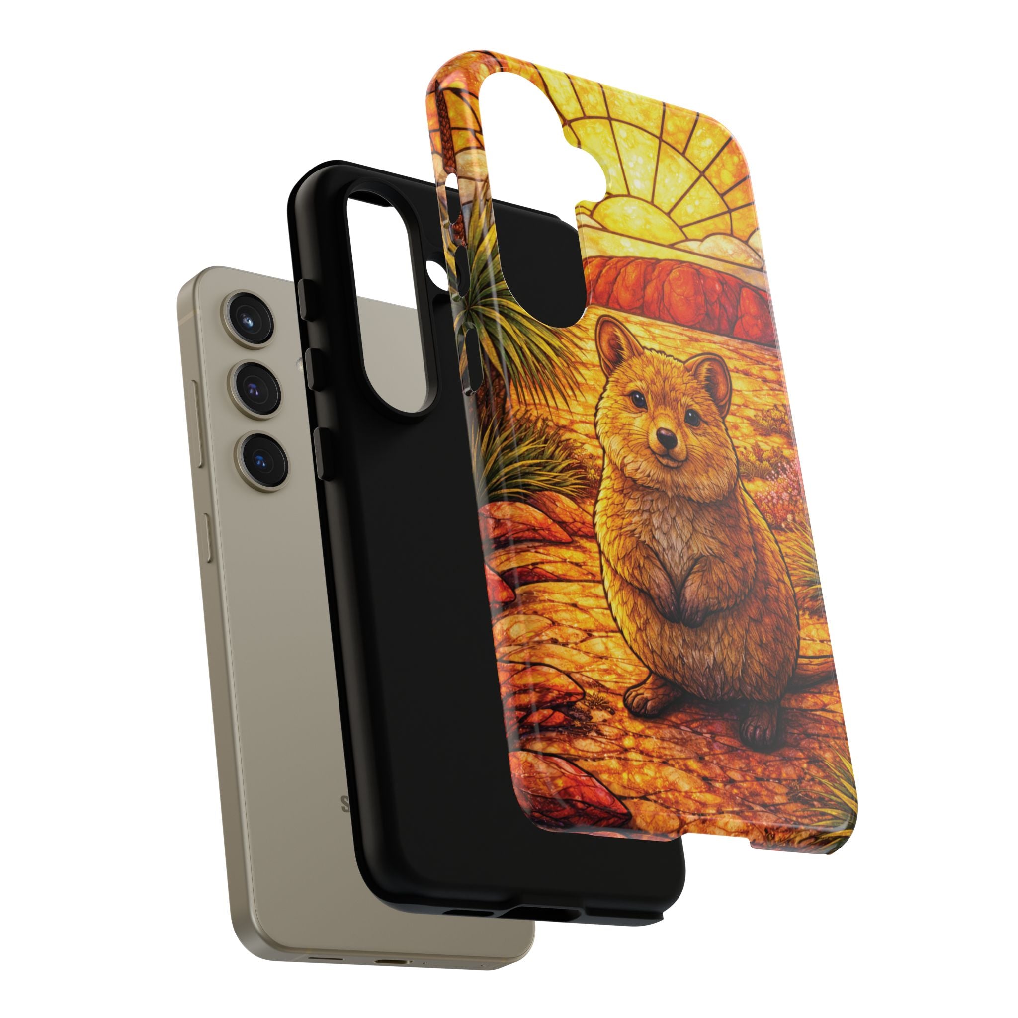 Quokka Stained-Glass Phone Case — Galaxy, iPhone & Pixel