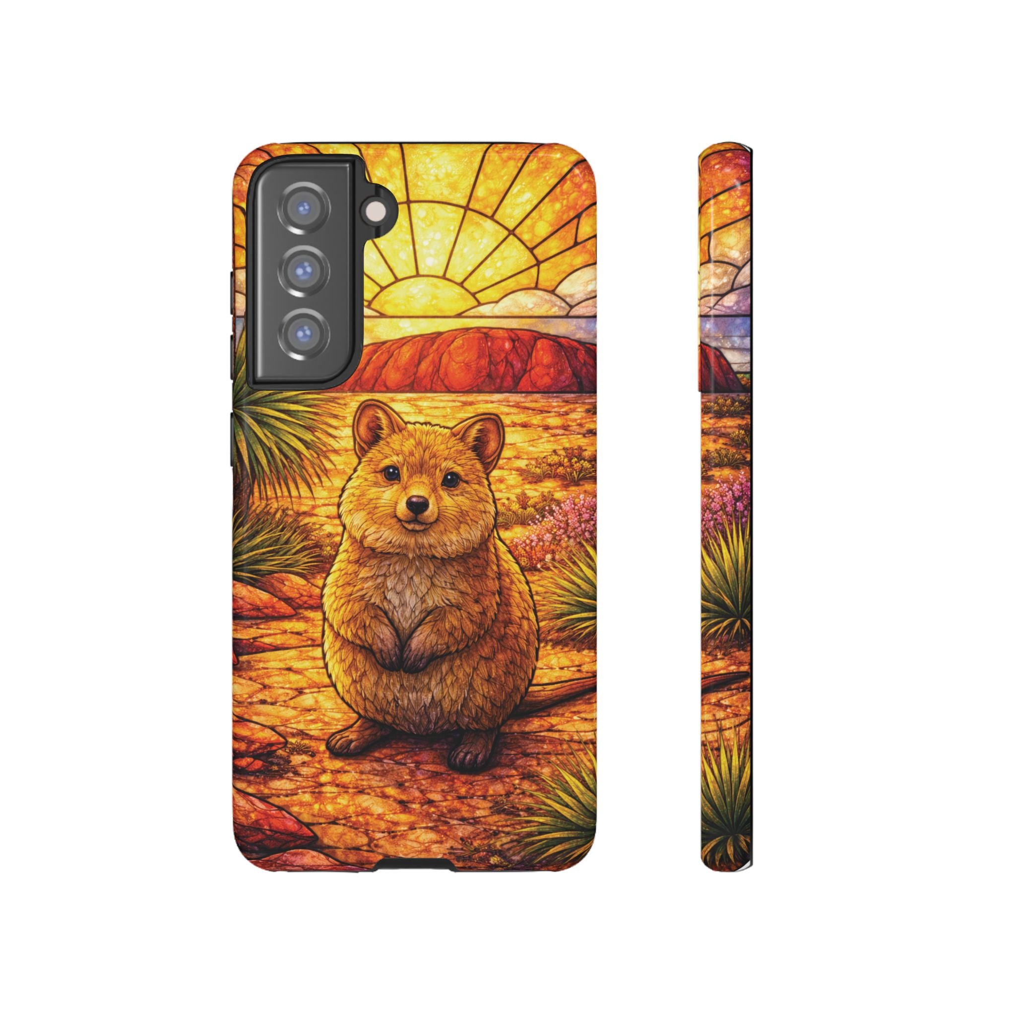 Quokka Stained-Glass Phone Case — Galaxy, iPhone & Pixel