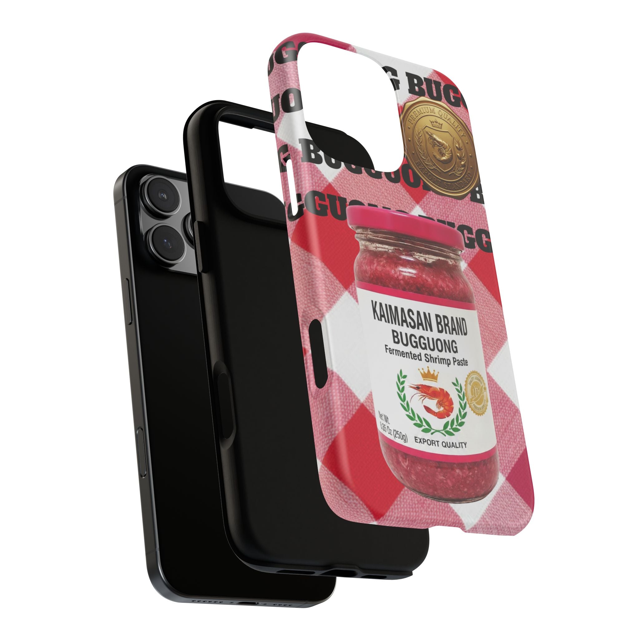 Red Gingham Phone Case Filipino Food Lover Gingham Pattern Phone Accessory Foodie Philippine Cuisine Lover Gift for Foodies