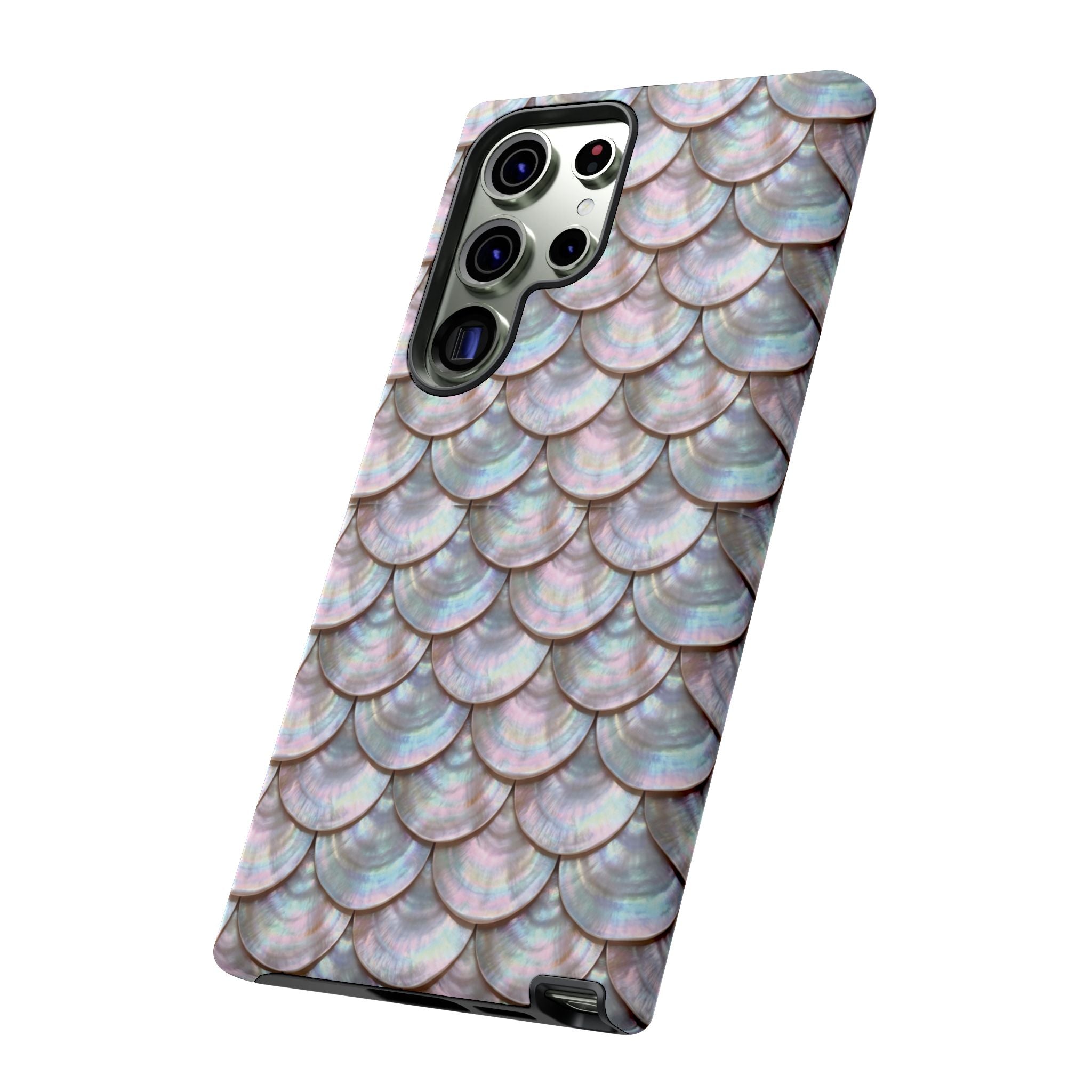 Mother of Pearl Scallop Scale Phone Case — Luxury Galaxy iPhone & Pixel