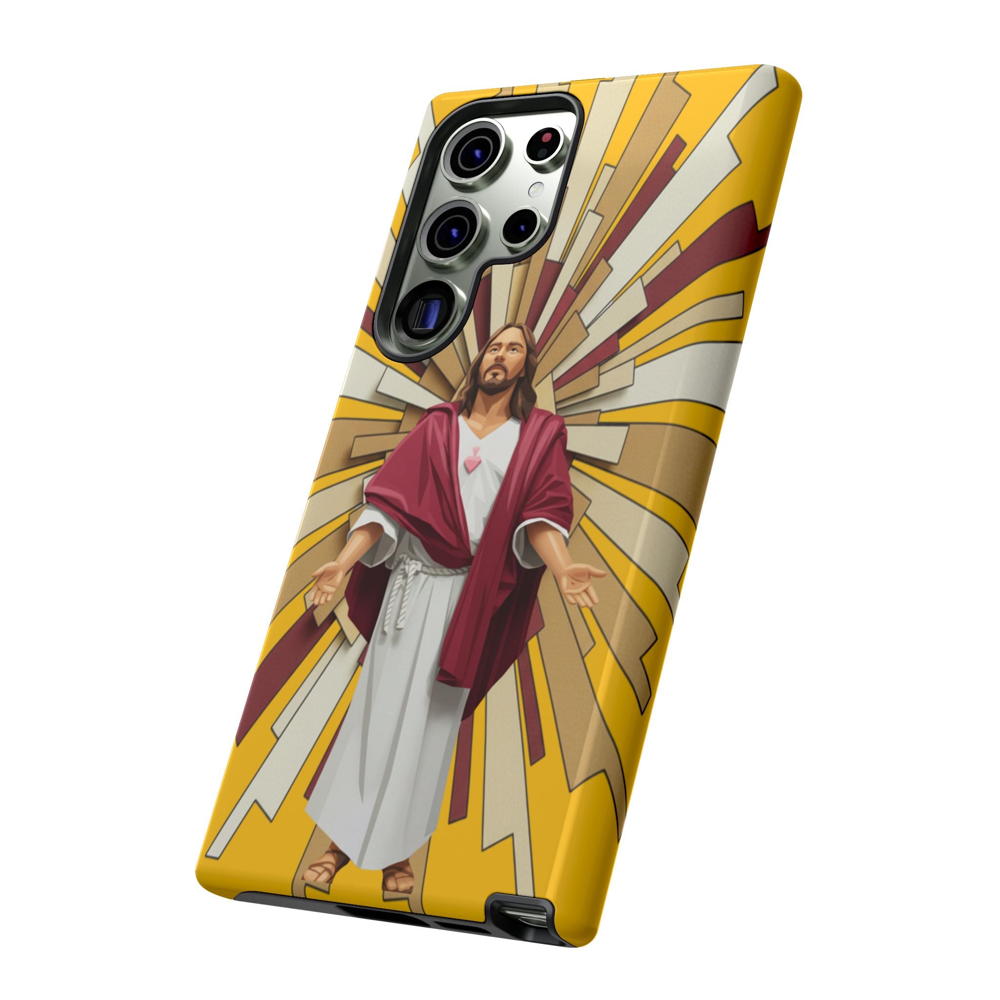 Radiant Jesus Art Phone Case | Christian Faith Inspirational Protective Cover