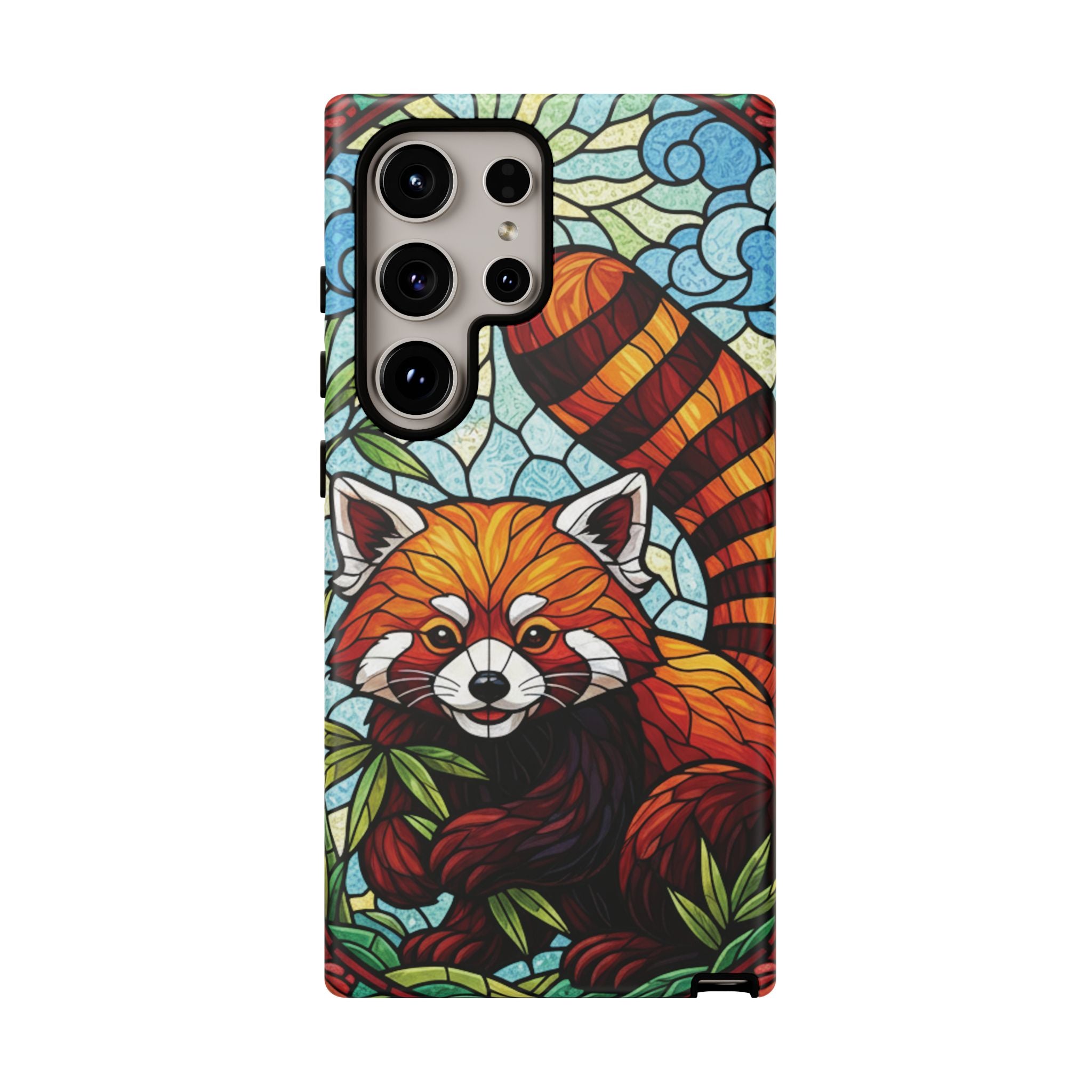 Red Panda Stained Glass Phone Case | Samsung iPhone Pixel