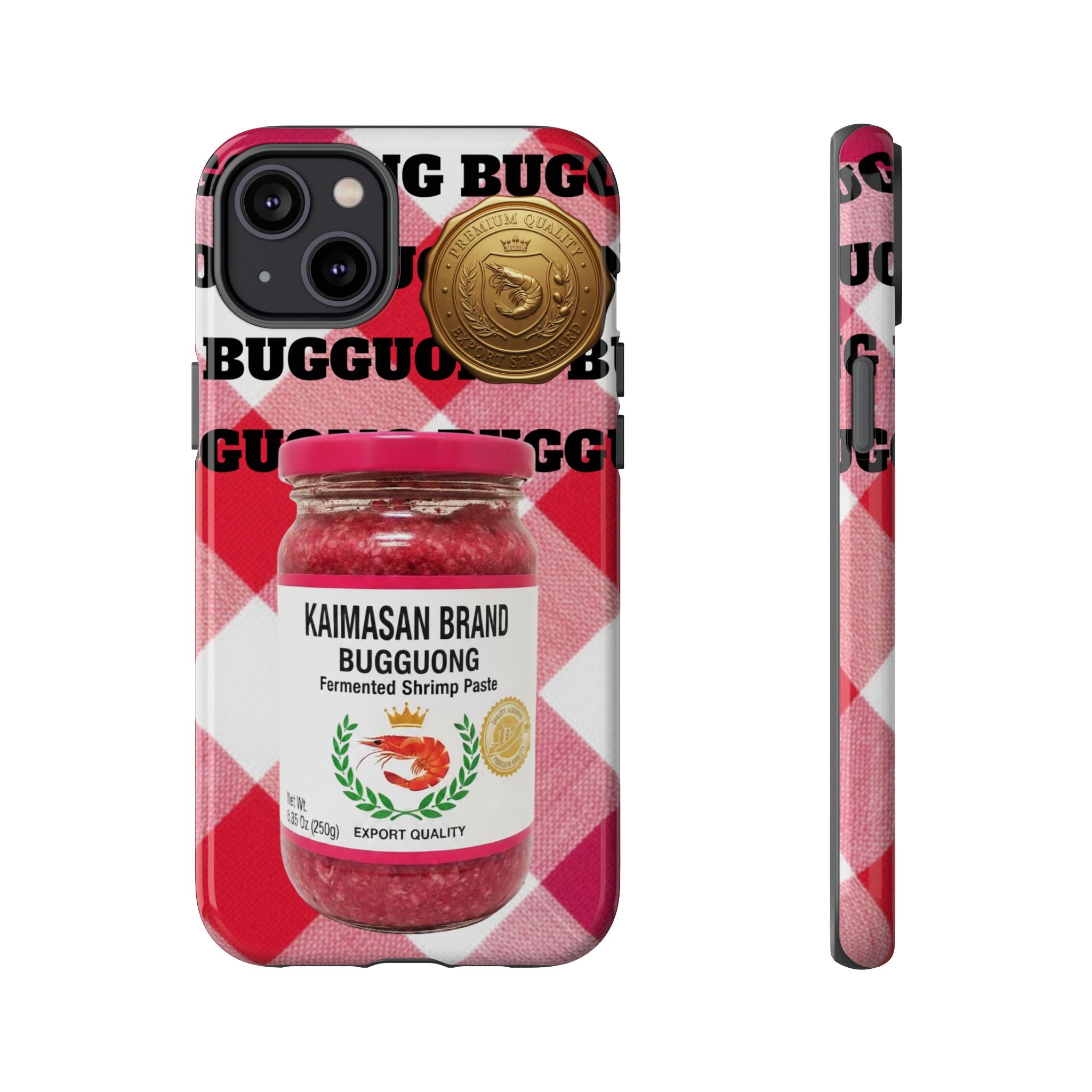 Red Gingham Phone Case Filipino Food Lover Gingham Pattern Phone Accessory Foodie Philippine Cuisine Lover Gift for Foodies