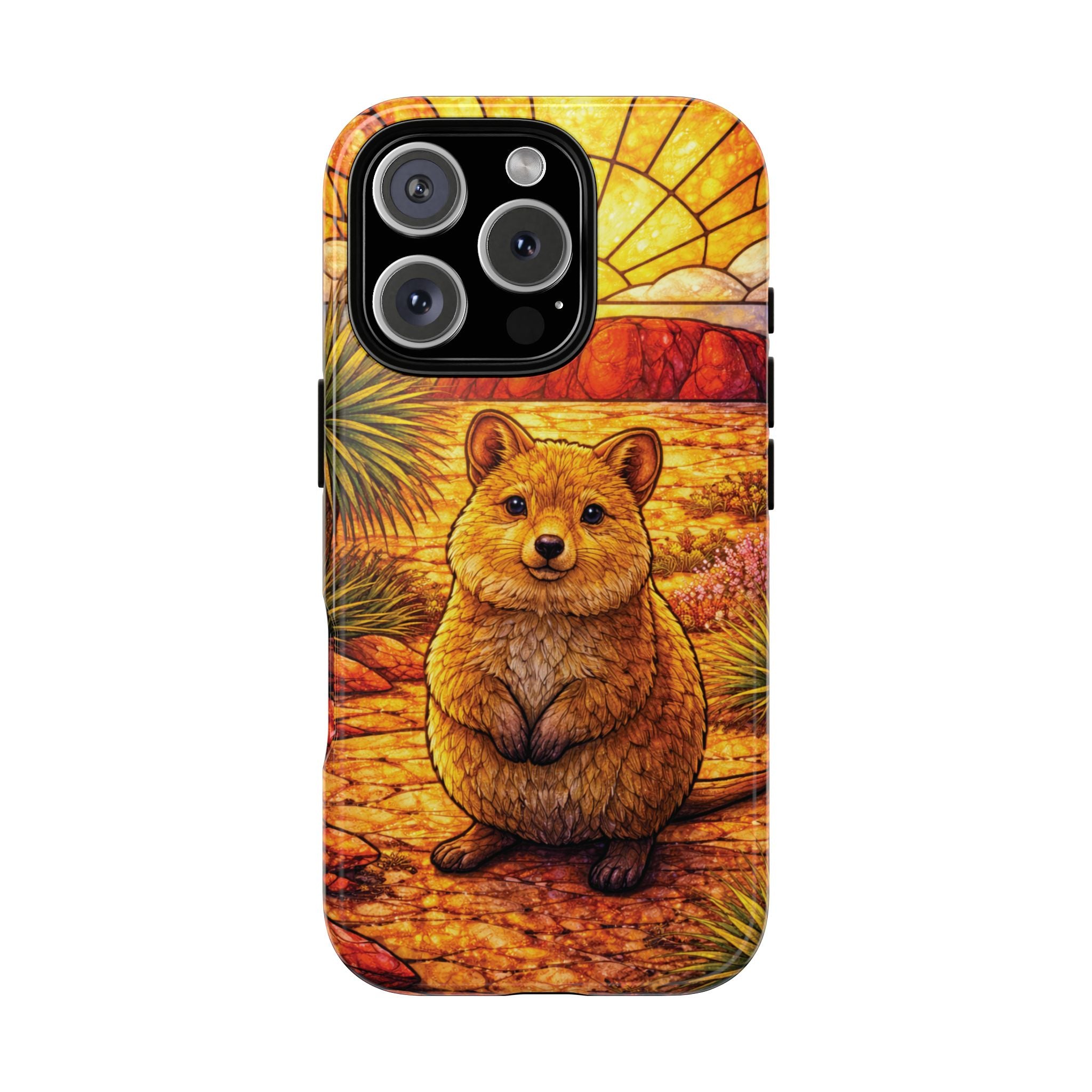 Quokka Stained-Glass Phone Case — Galaxy, iPhone & Pixel