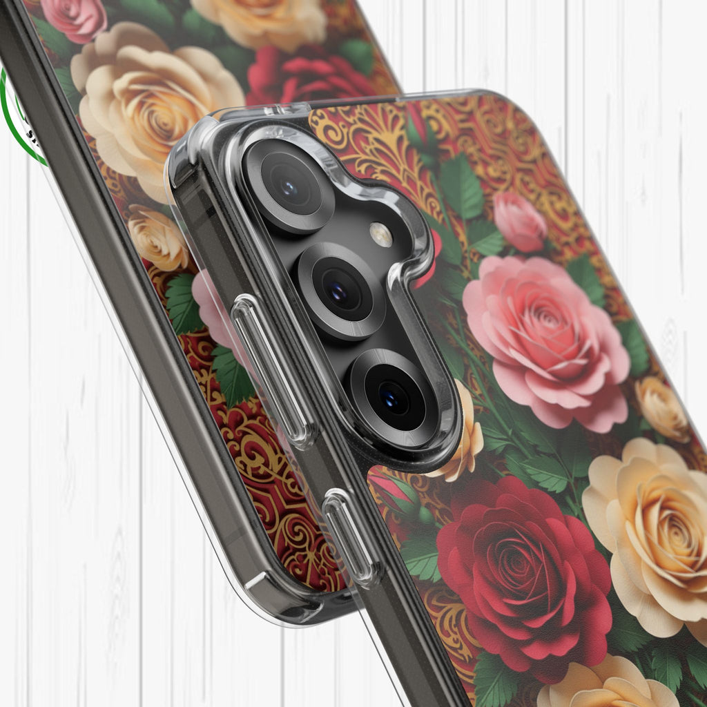 Cut-Paper Rose Bouquet Phone Case