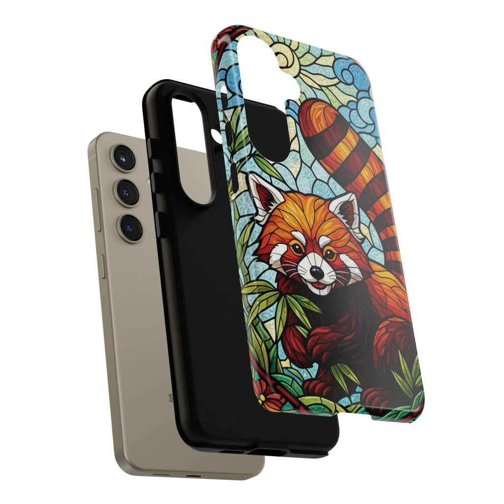 Red Panda Stained Glass Phone Case | Samsung iPhone Pixel