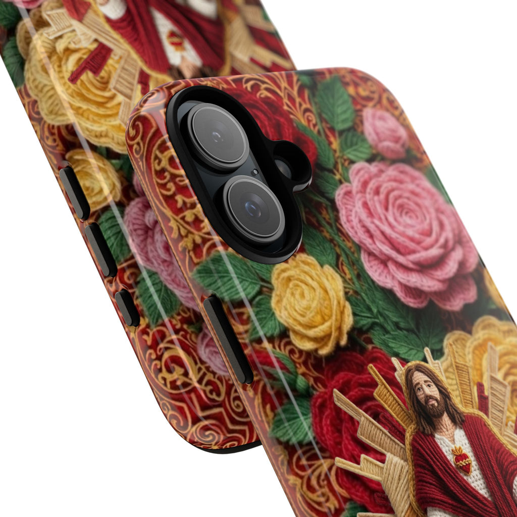 Jesus Resurrection faux-yarn phone case | Resurrection artwork phone case