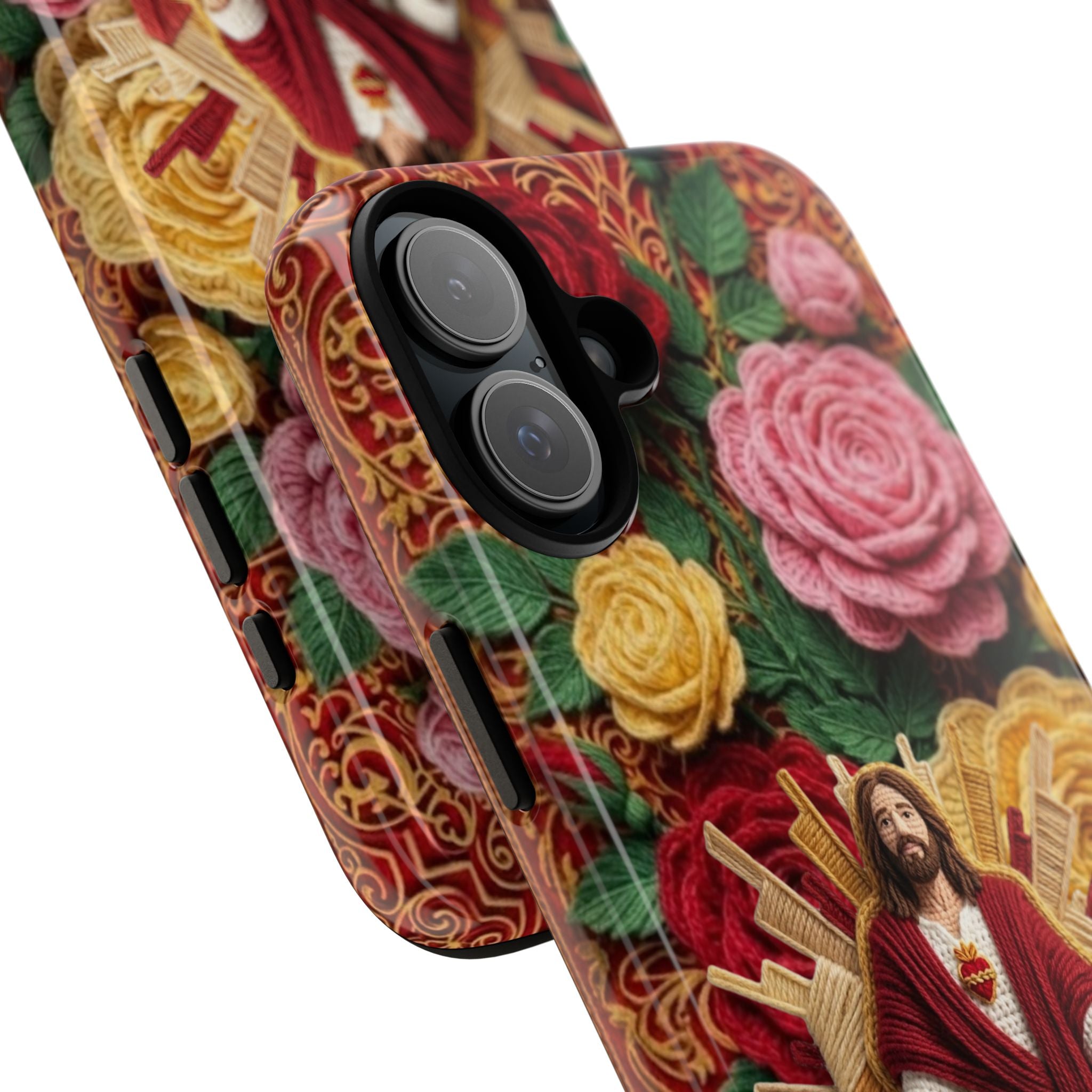 Jesus Resurrection faux-yarn phone case | Resurrection artwork phone case