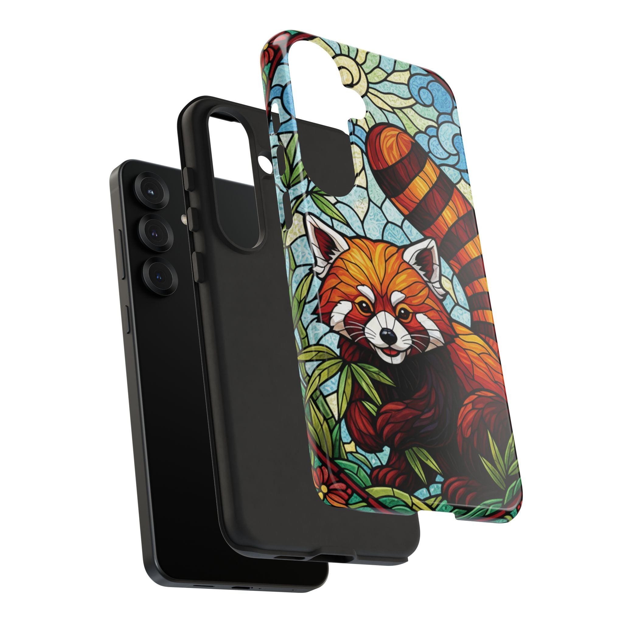 Red Panda Stained Glass Phone Case | Samsung iPhone Pixel