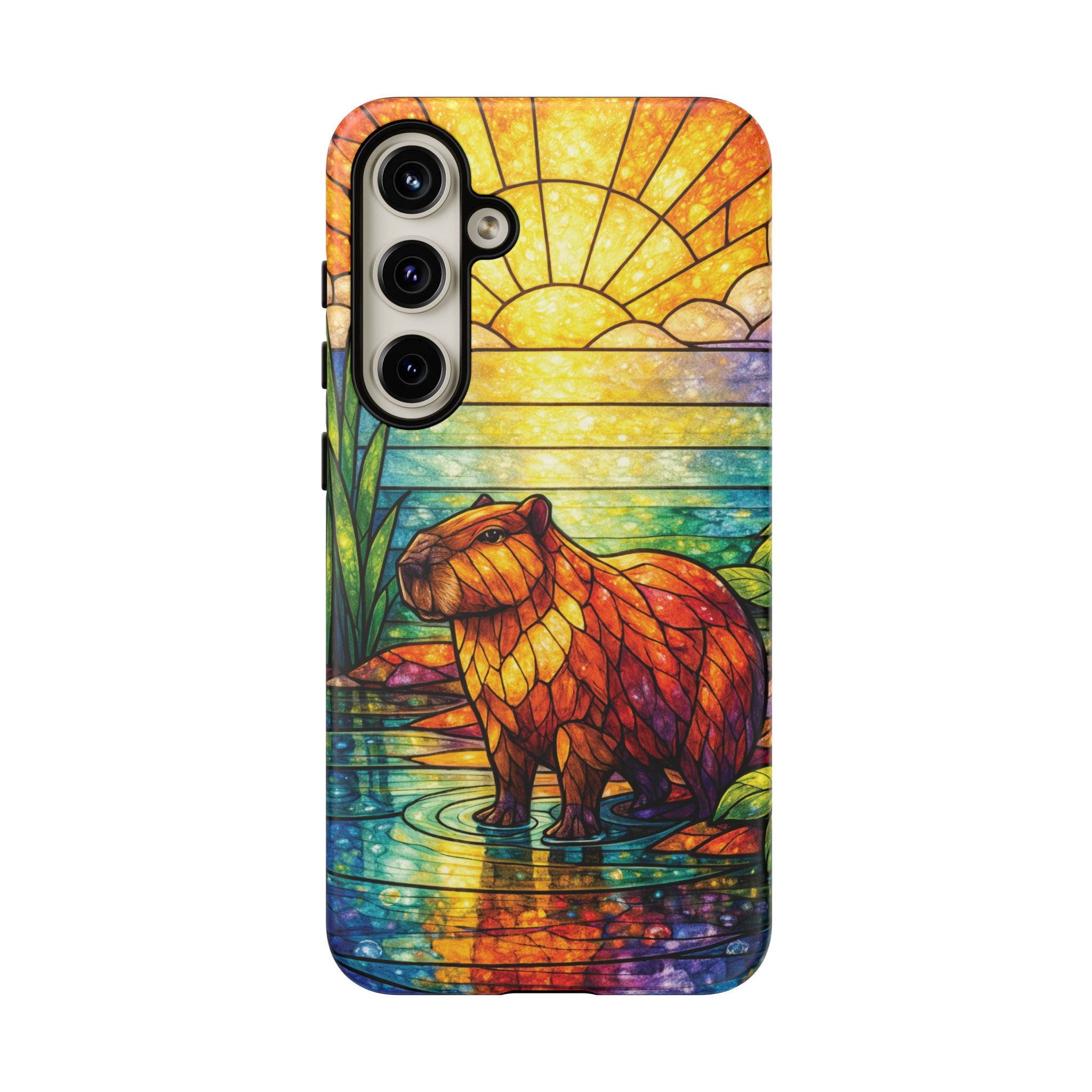 Capybara Stained Glass Galaxy Phone Case — "Tough Cases"