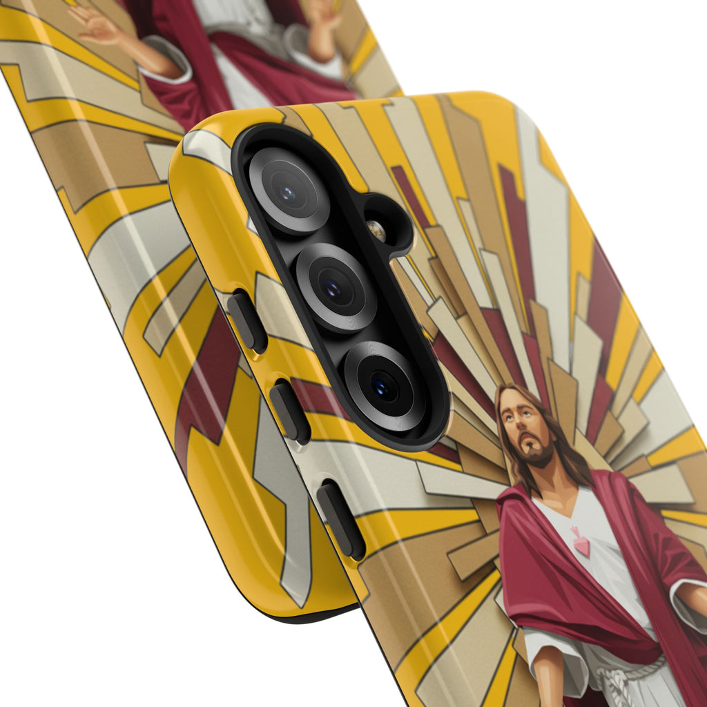 Radiant Jesus Art Phone Case | Christian Faith Inspirational Protective Cover
