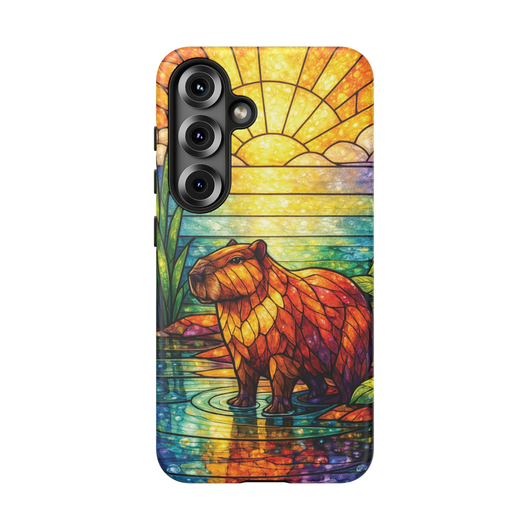 Capybara Stained Glass Galaxy Phone Case — "Tough Cases"
