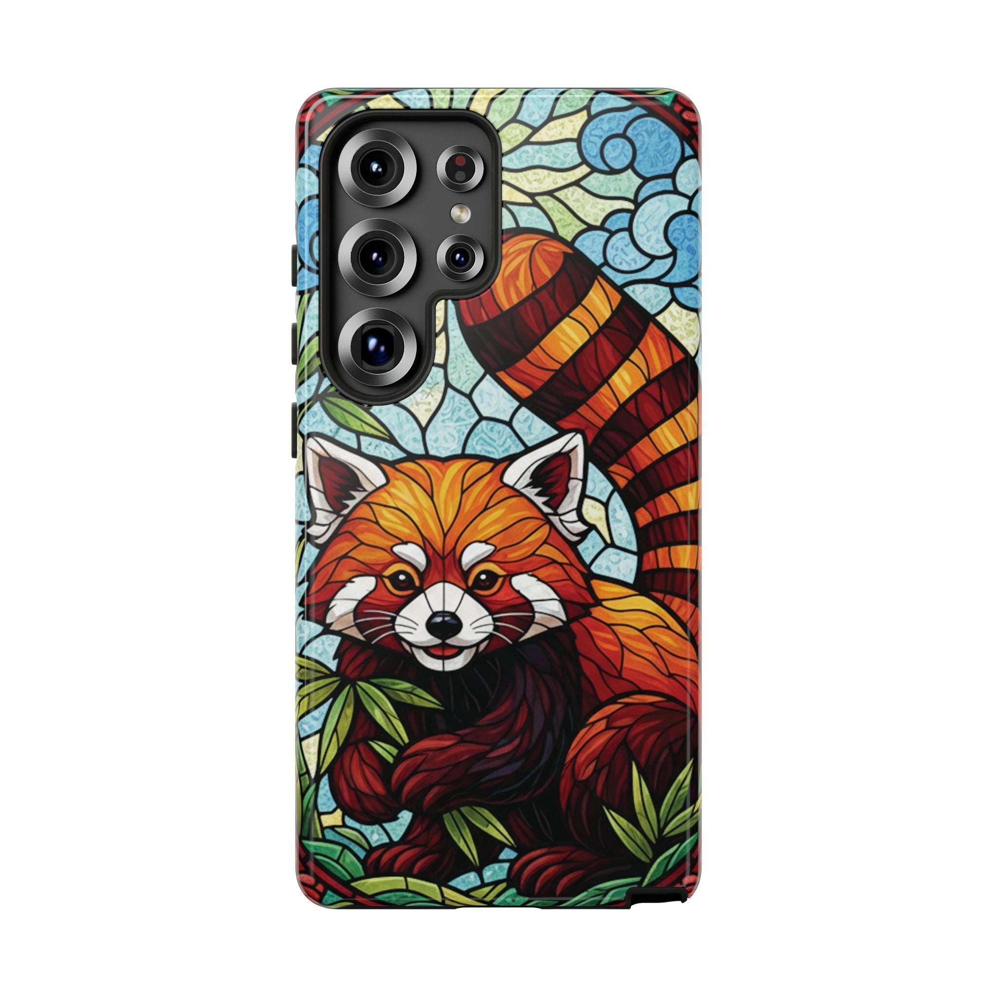 Red Panda Stained Glass Phone Case | Samsung iPhone Pixel