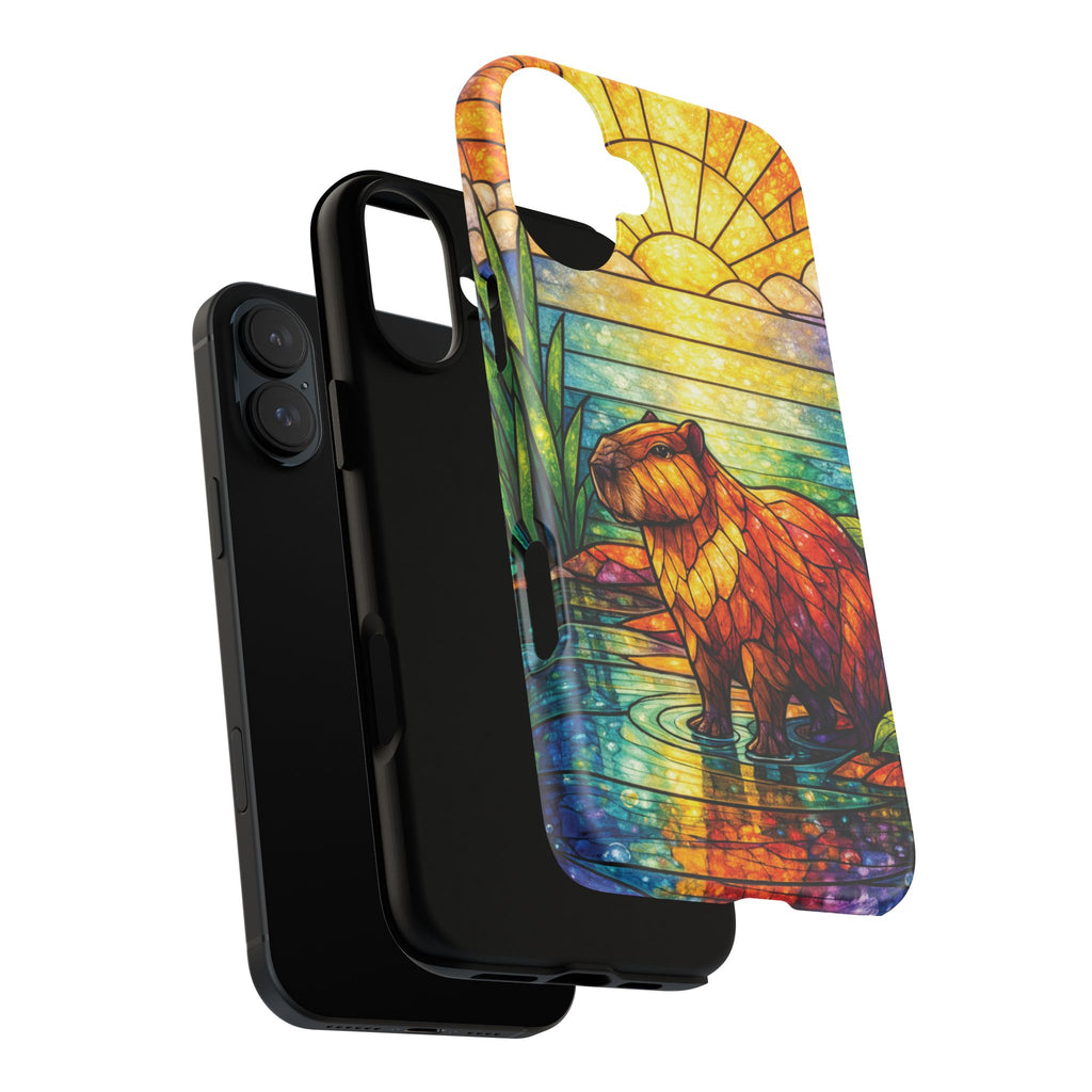 Capybara Stained Glass Galaxy Phone Case — "Tough Cases"