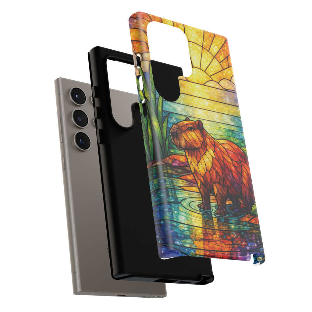 Capybara Stained Glass Galaxy Phone Case — "Tough Cases"