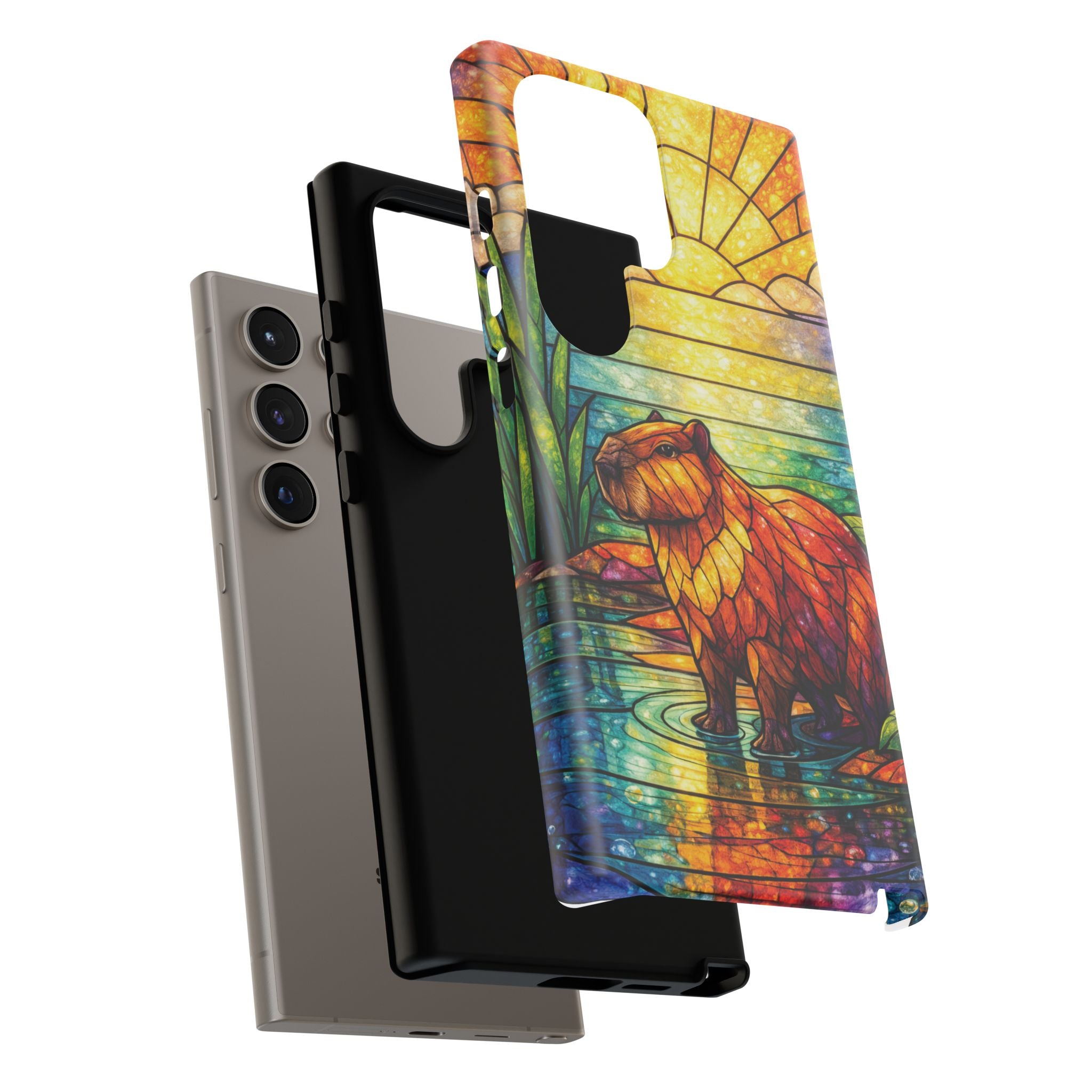 Capybara Stained Glass Galaxy Phone Case — "Tough Cases"