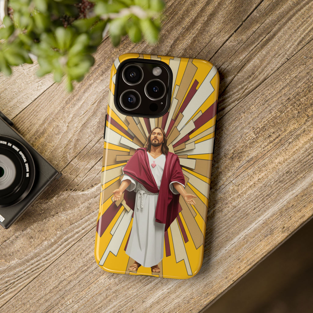 Radiant Jesus Art Phone Case | Christian Faith Inspirational Protective Cover