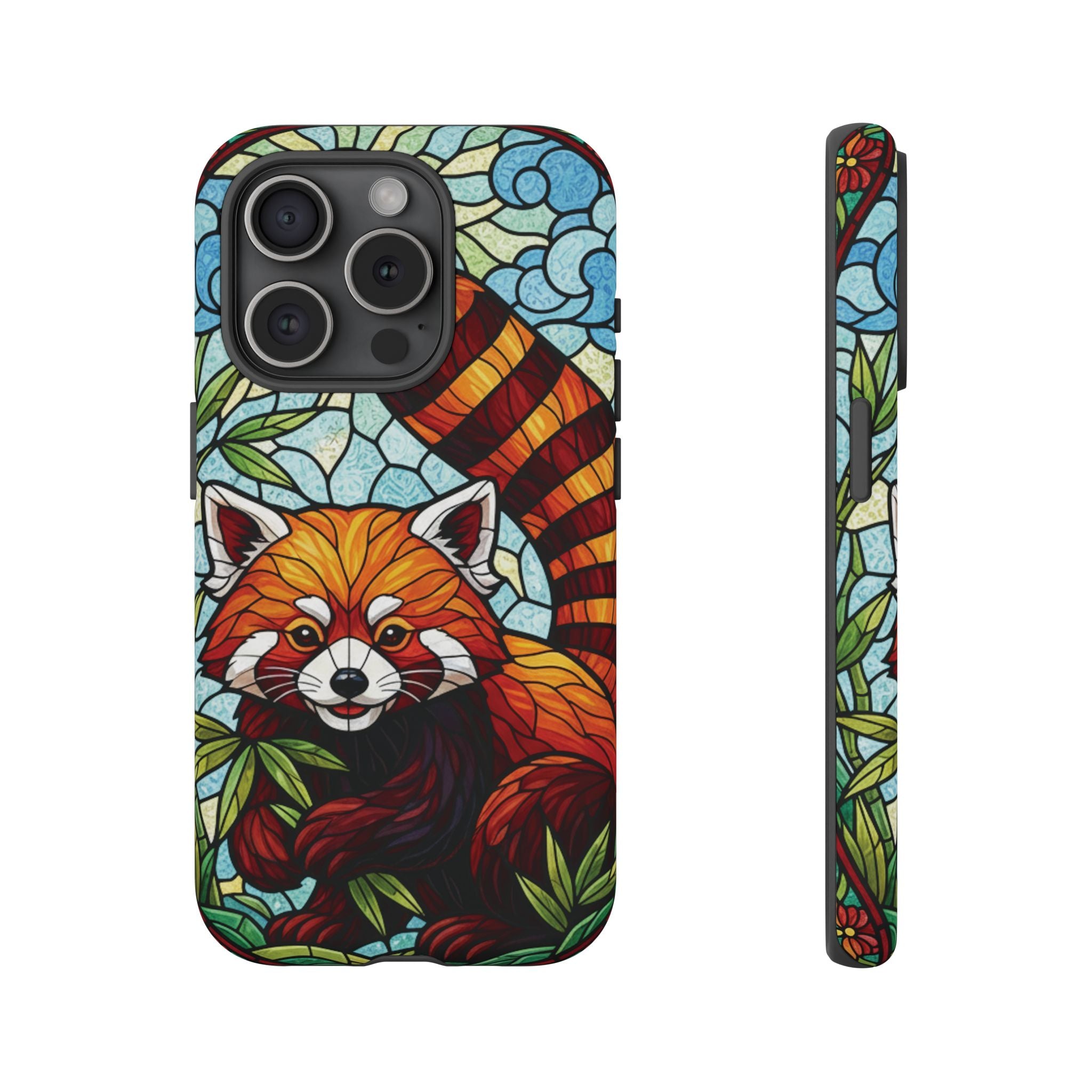 Red Panda Stained Glass Phone Case | Samsung iPhone Pixel