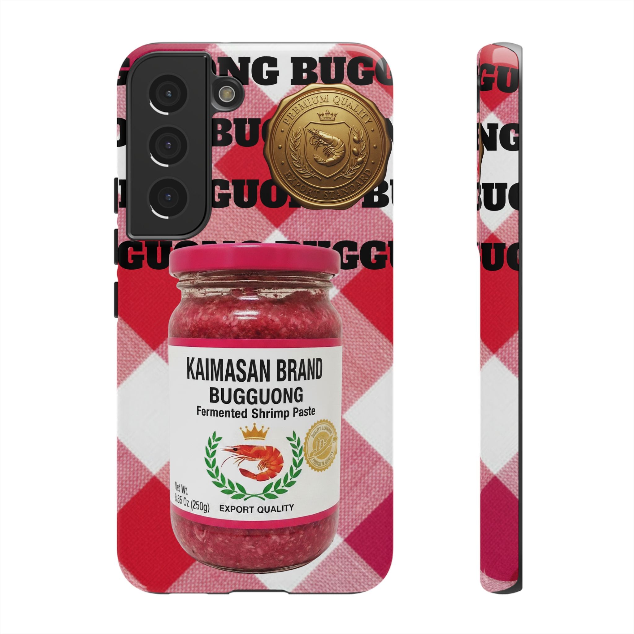 Red Gingham Phone Case Filipino Food Lover Gingham Pattern Phone Accessory Foodie Philippine Cuisine Lover Gift for Foodies