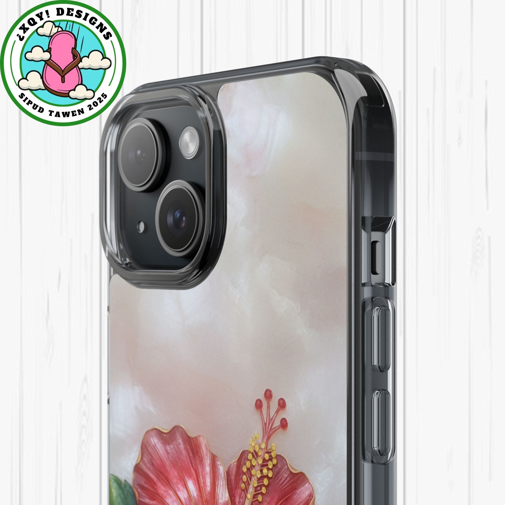 Unique Red flower art Phone Case Floral relief carving Red hibiscus sculpture Decorative tropical flower decor vibrant artistic