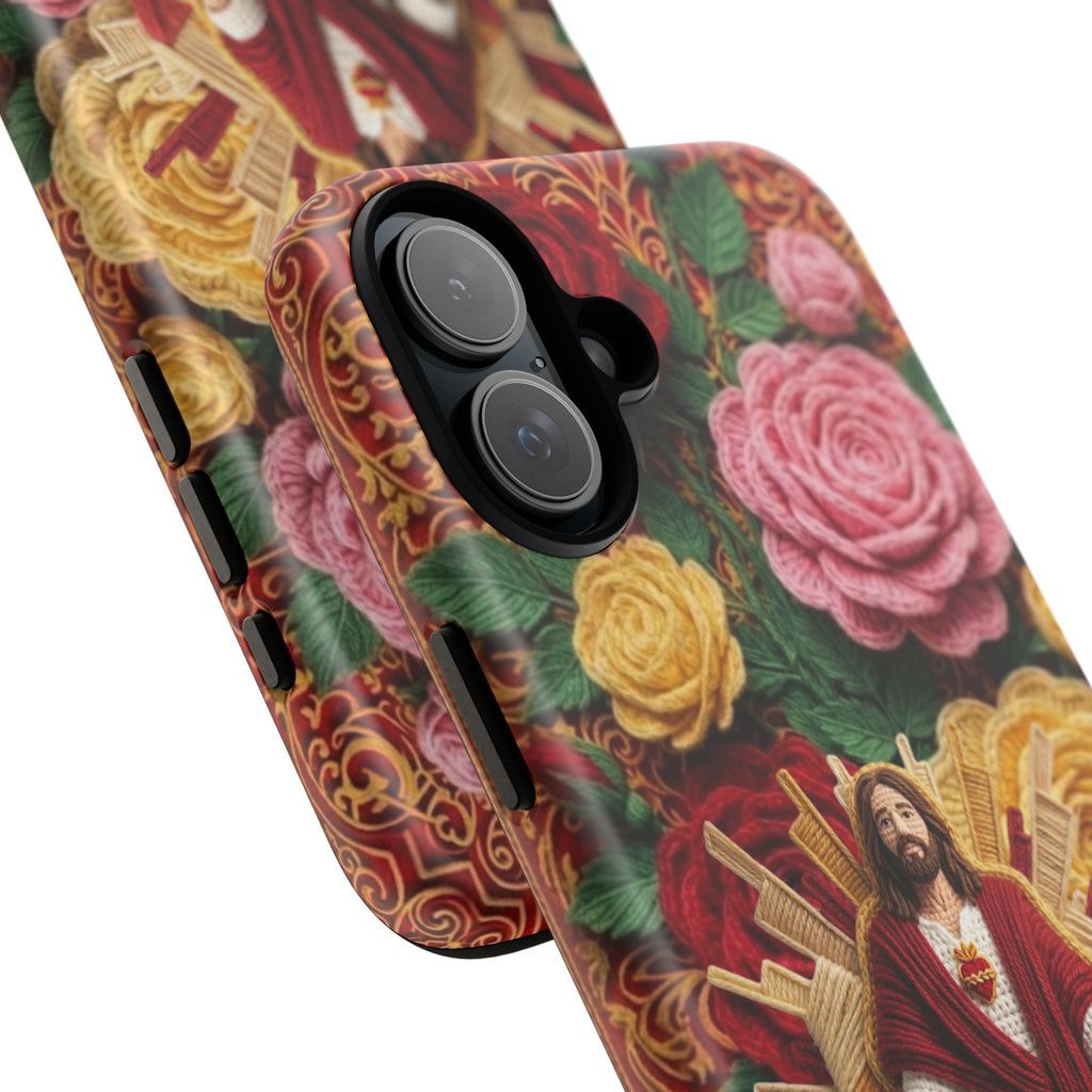 Jesus Resurrection faux-yarn phone case | Resurrection artwork phone case