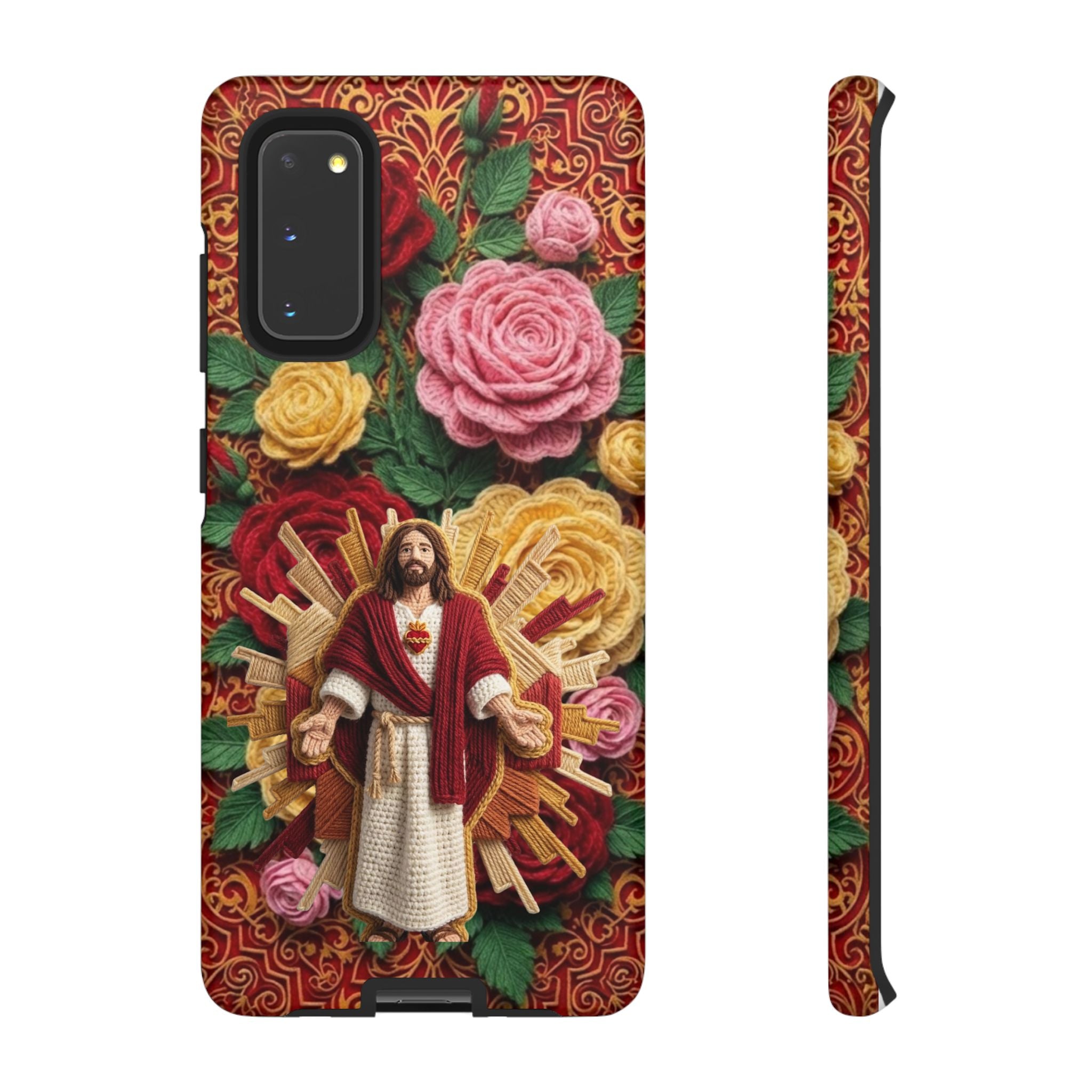 Jesus Resurrection faux-yarn phone case | Resurrection artwork phone case