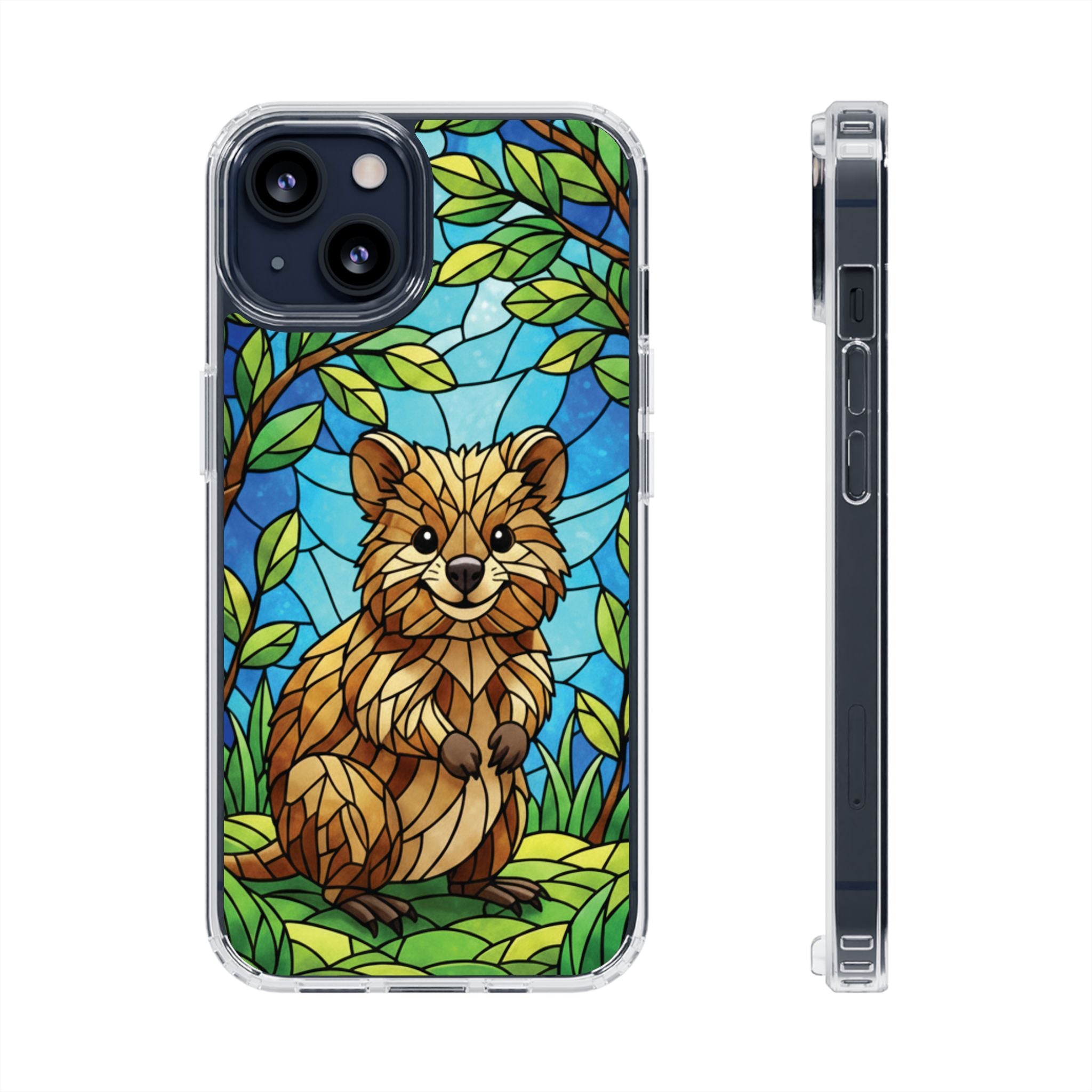 Quokka Phone Case Design Art Mobile Cover Phone Protection Device Skin Animal Print Stained Glass Art Australian Wildlife Gift Idea Phone