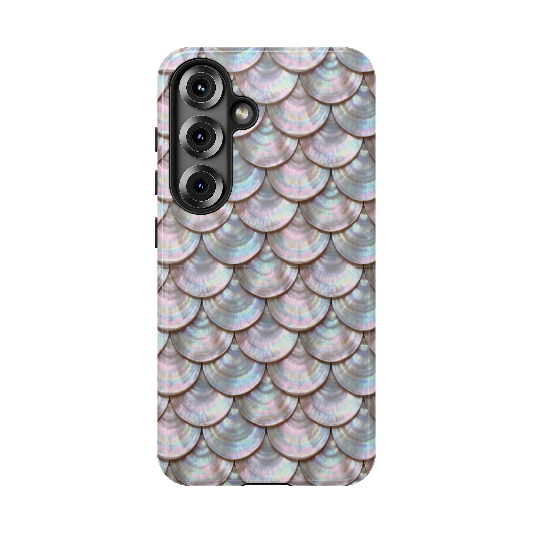 Mother of Pearl Scallop Scale Phone Case — Luxury Galaxy iPhone & Pixel