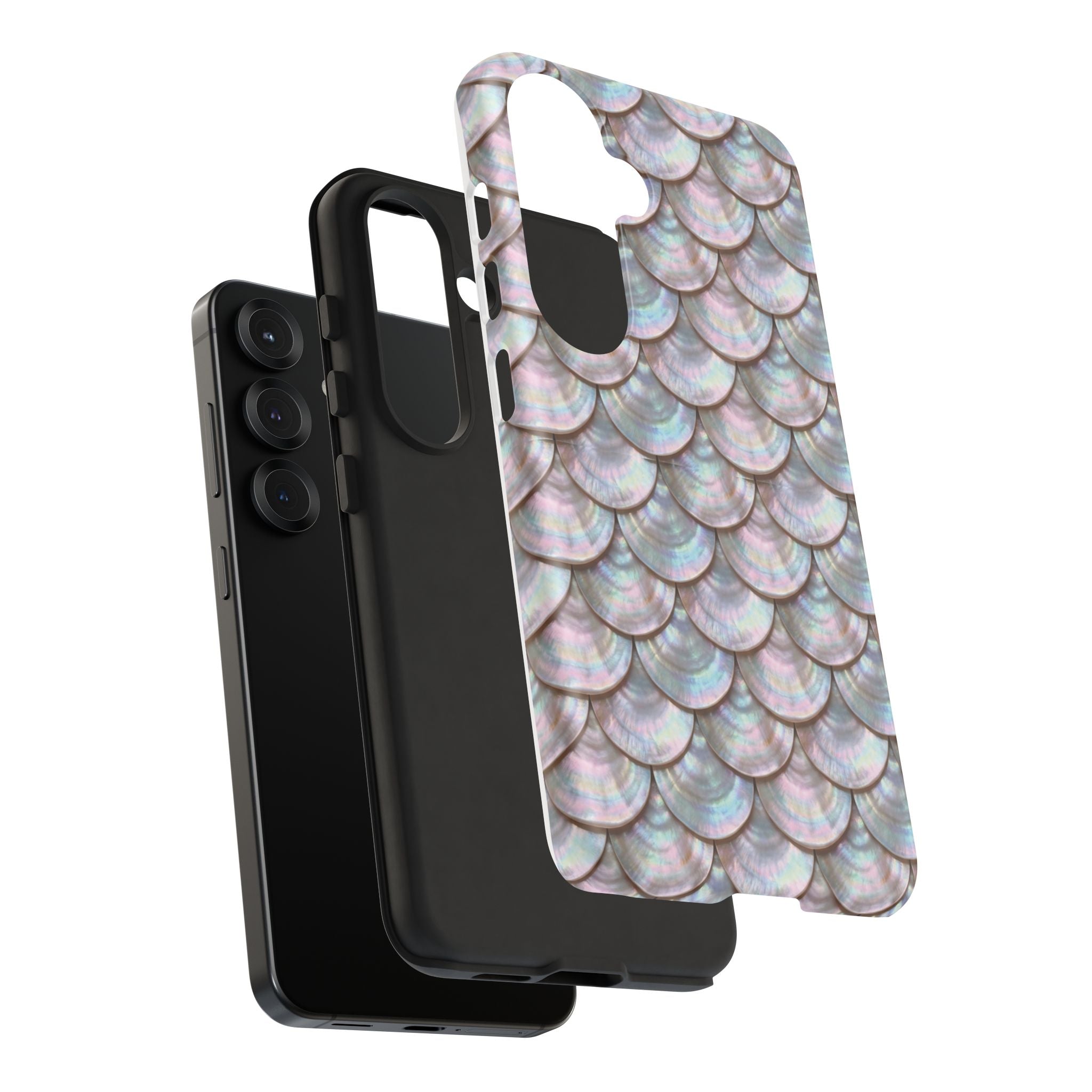 Mother of Pearl Scallop Scale Phone Case — Luxury Galaxy iPhone & Pixel