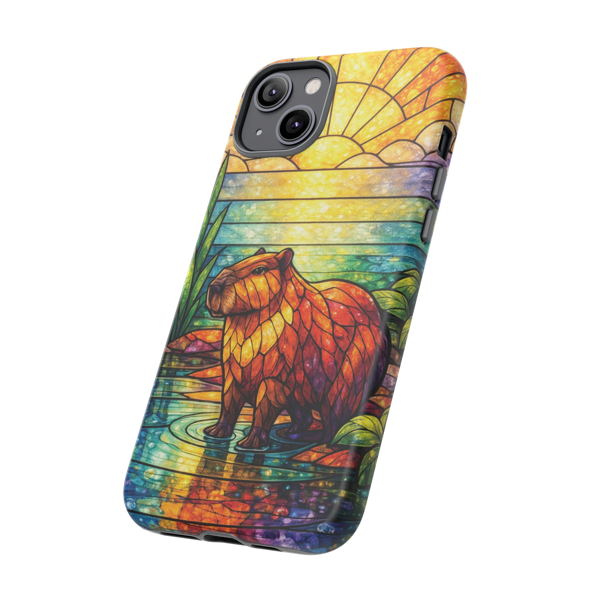 Capybara Stained Glass Galaxy Phone Case — "Tough Cases"