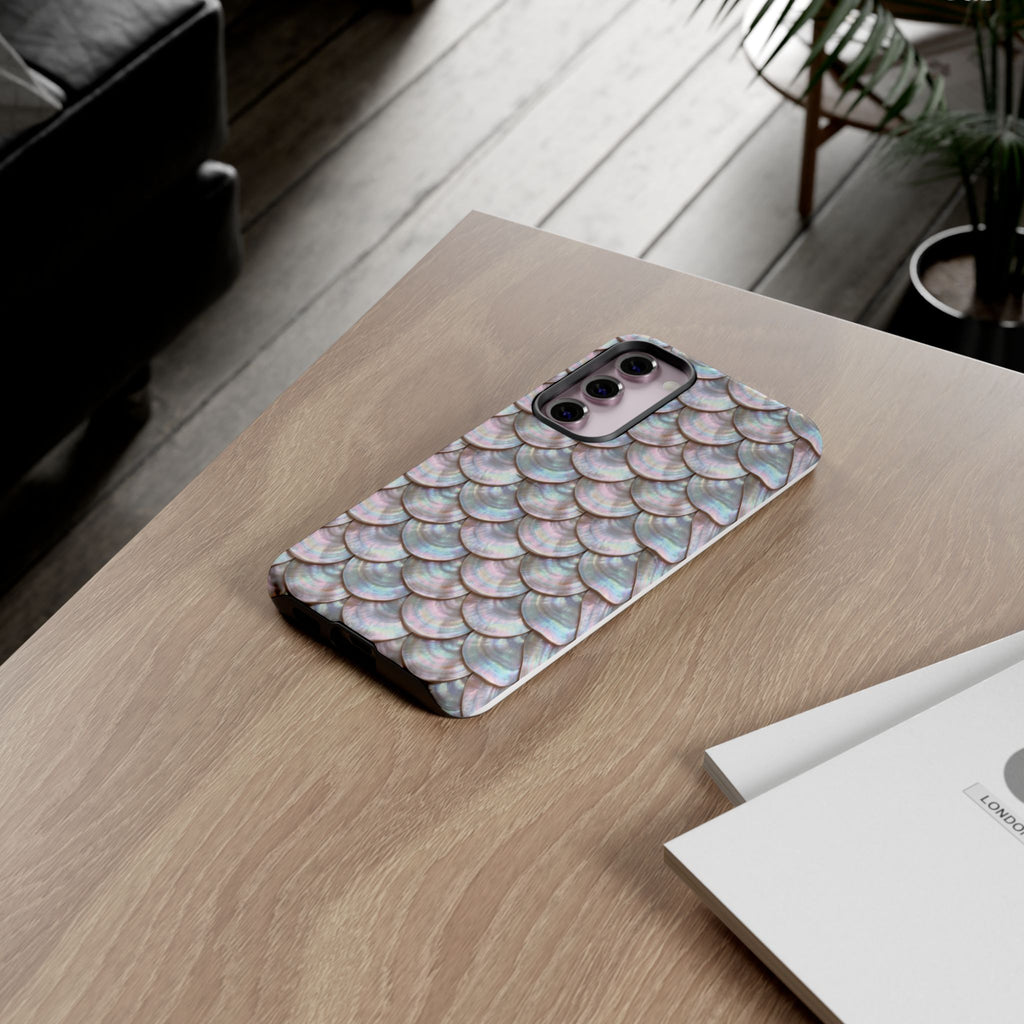 Mother of Pearl Scallop Scale Phone Case — Luxury Galaxy iPhone & Pixel