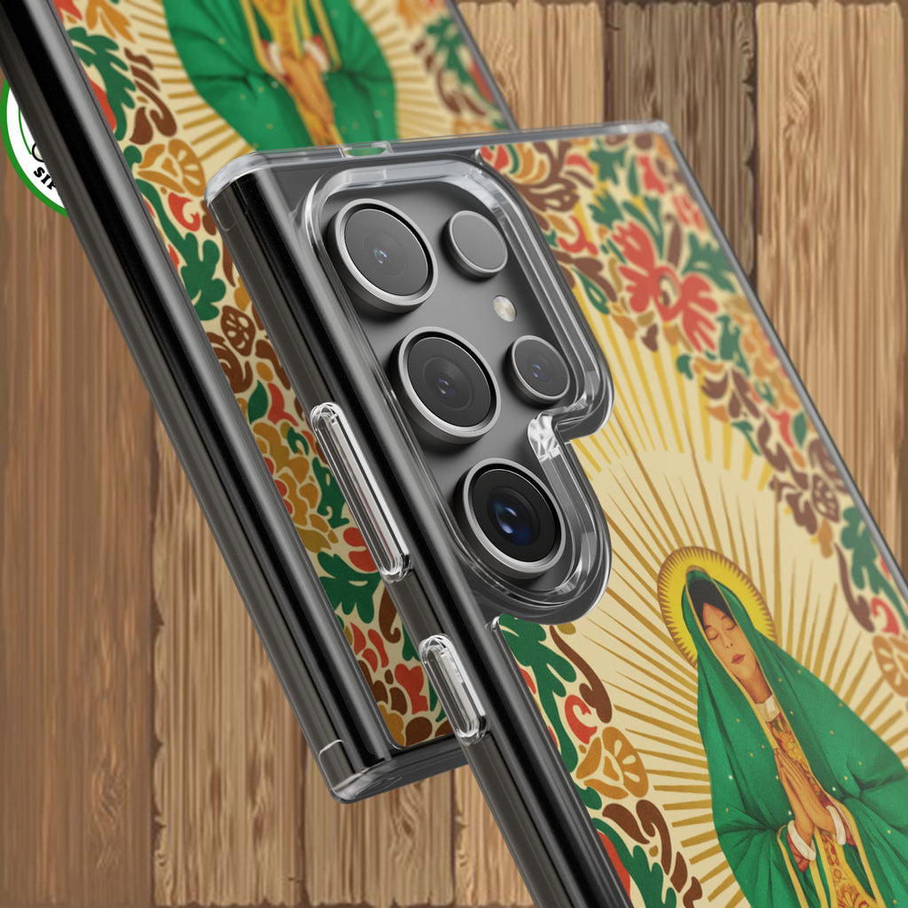 Virgin of Guadalupe Phone Case — Cut-Paper Style Religious Christian iPhone Samsung Pixel