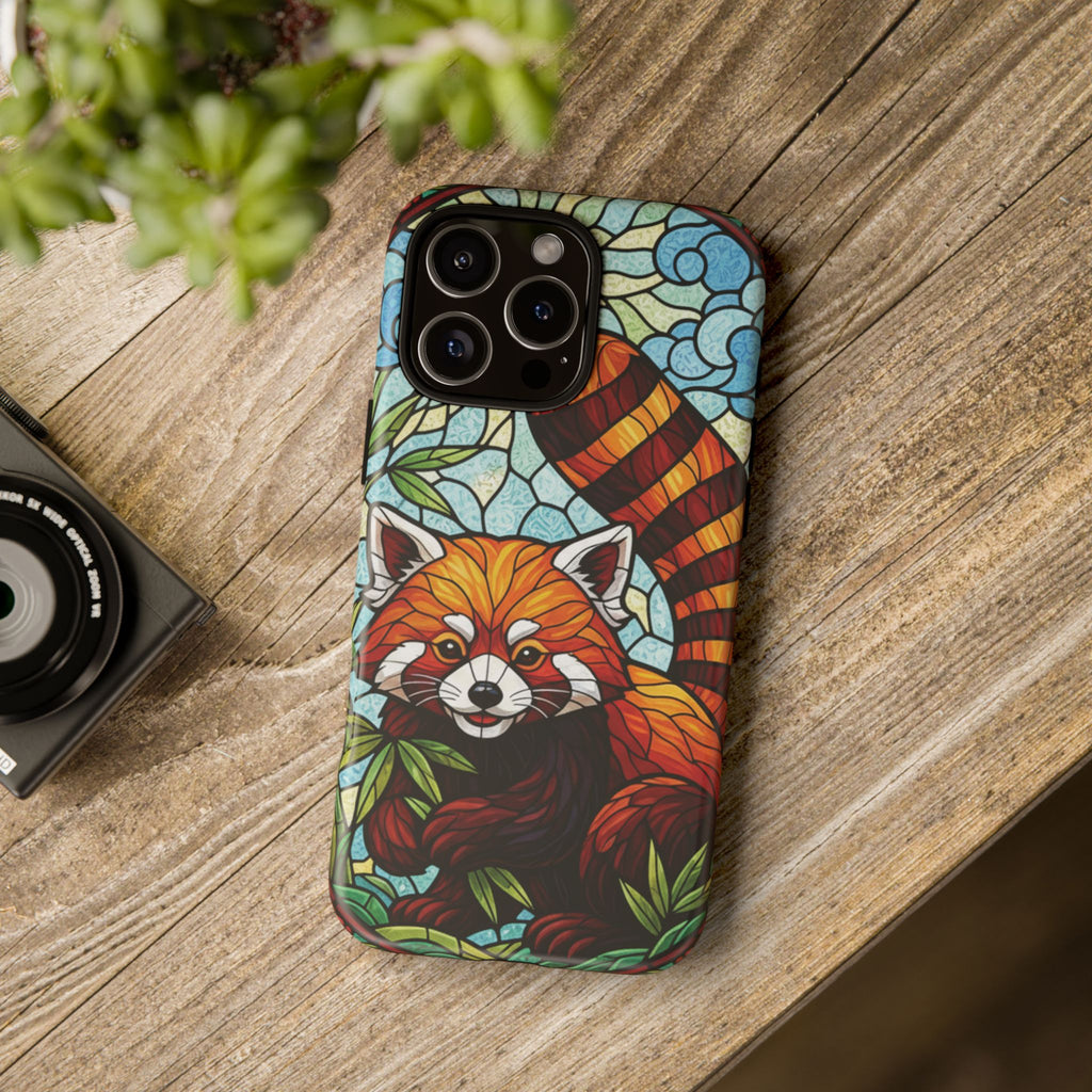 Red Panda Stained Glass Phone Case | Samsung iPhone Pixel