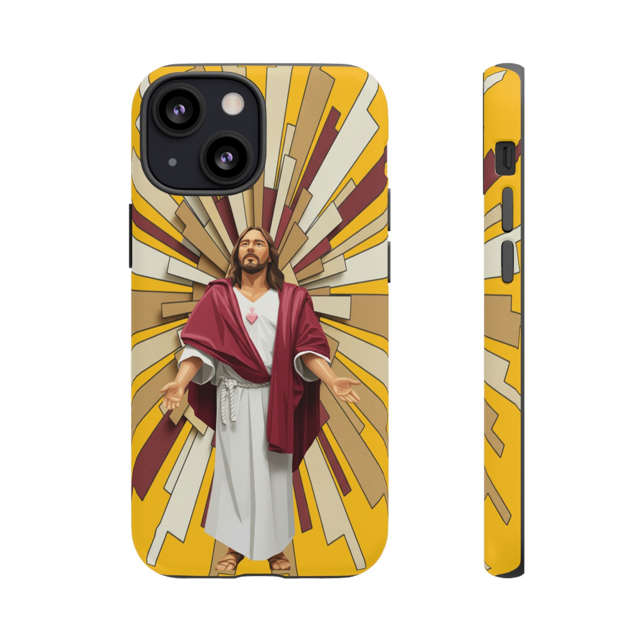 Radiant Jesus Art Phone Case | Christian Faith Inspirational Protective Cover