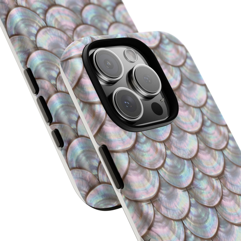 Mother of Pearl Scallop Scale Phone Case — Luxury Galaxy iPhone & Pixel