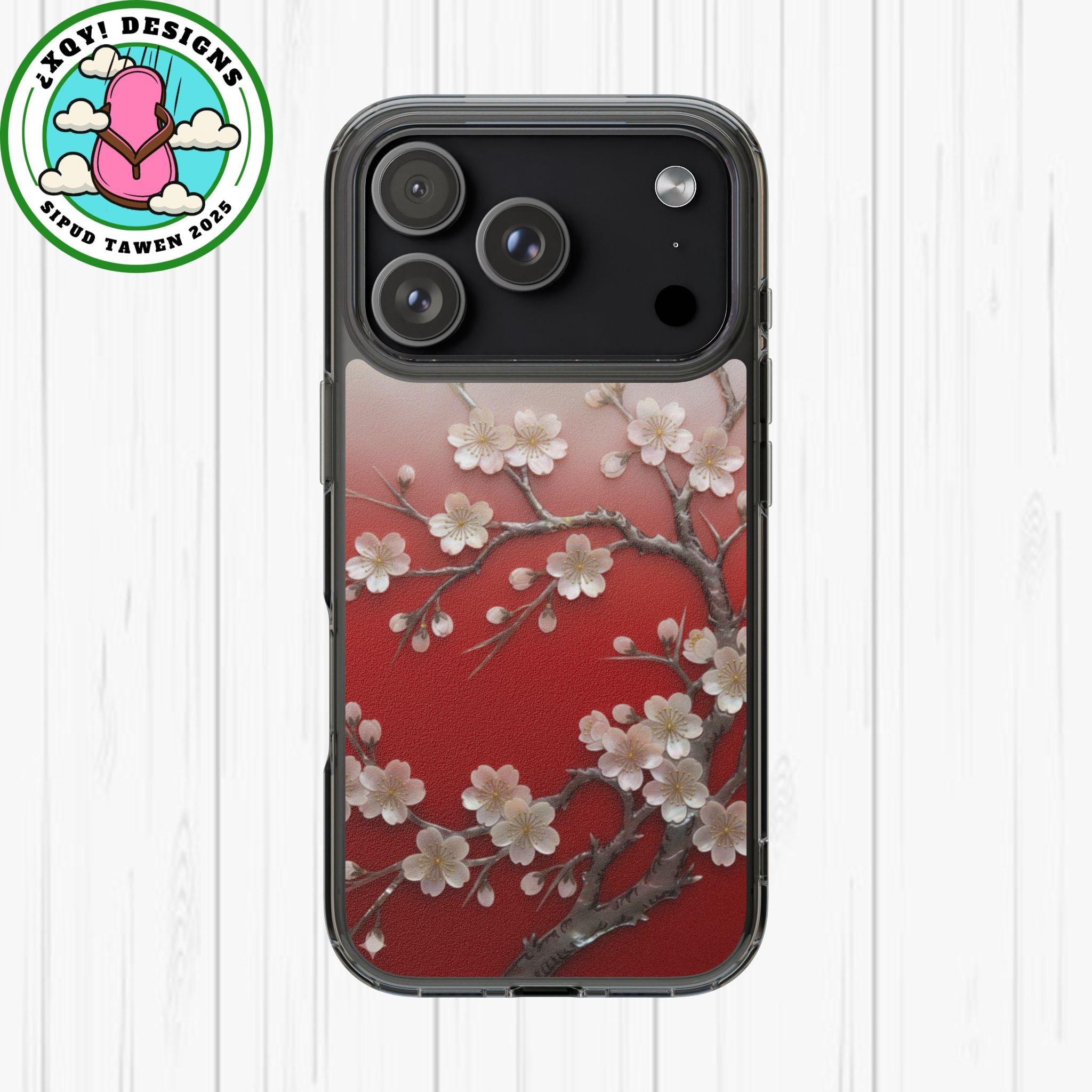 Mother of Pearl Floral Phone Case Elegant Sakura Design Asian Inspired Shell Inlay Artwork Japanese Blossom Decor Mobile Cover