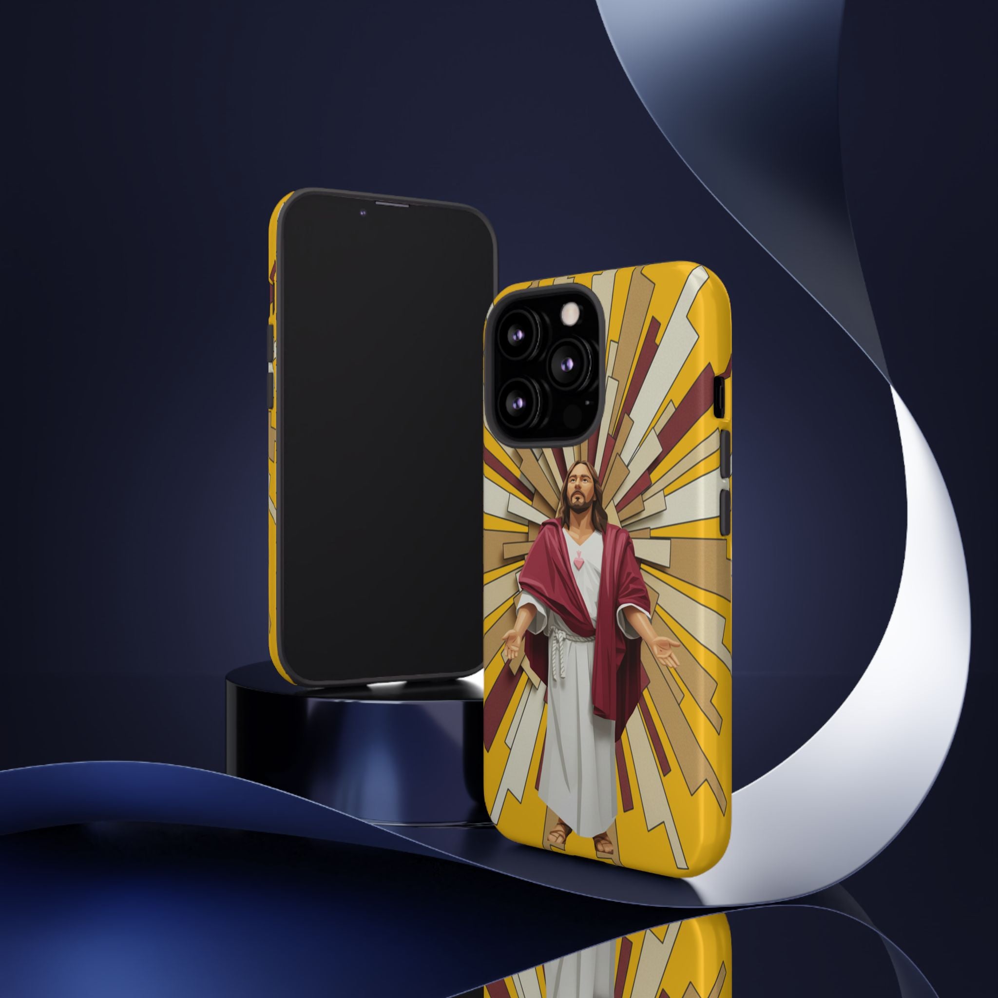 Radiant Jesus Art Phone Case | Christian Faith Inspirational Protective Cover