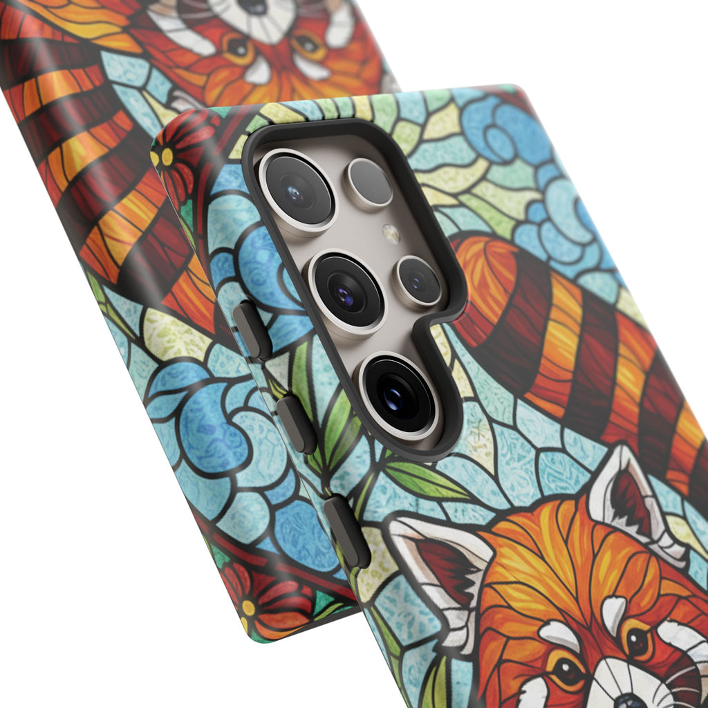 Red Panda Stained Glass Phone Case | Samsung iPhone Pixel