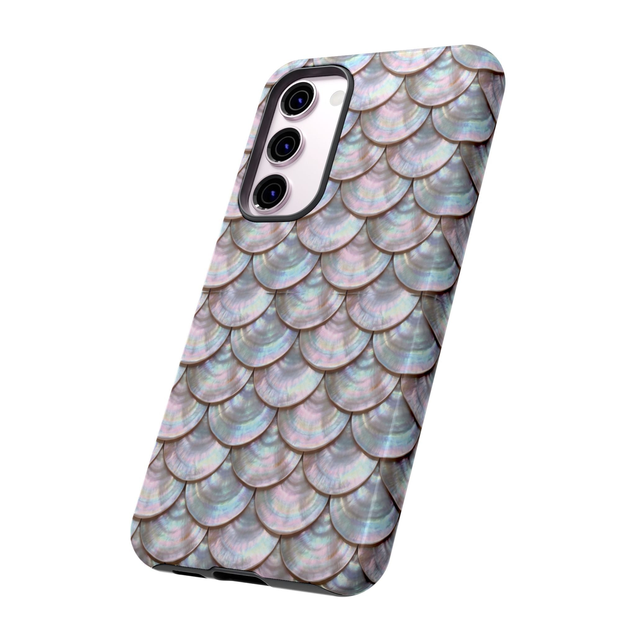 Mother of Pearl Scallop Scale Phone Case — Luxury Galaxy iPhone & Pixel