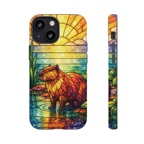 Capybara Stained Glass Galaxy Phone Case — "Tough Cases"