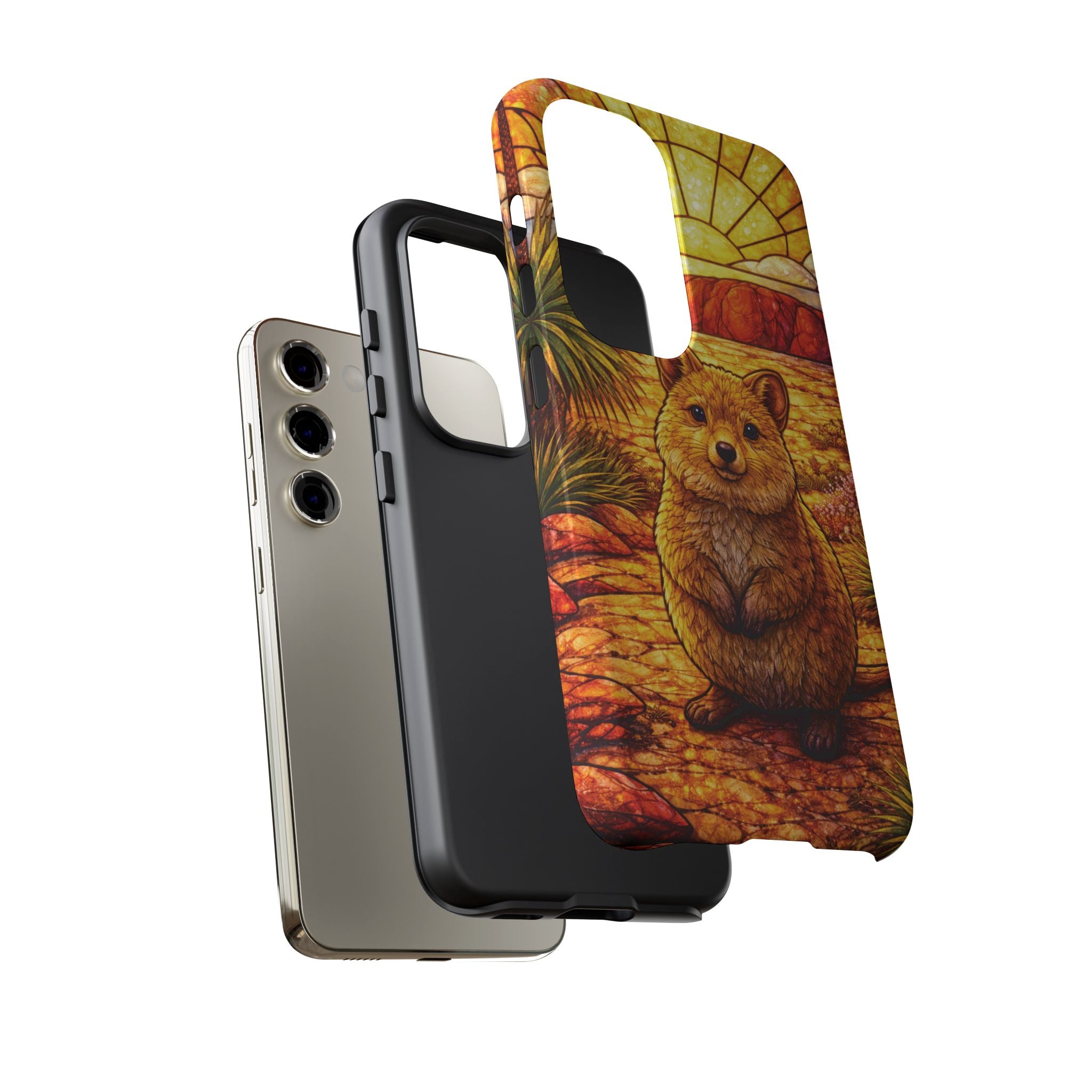 Quokka Stained-Glass Phone Case — Galaxy, iPhone & Pixel